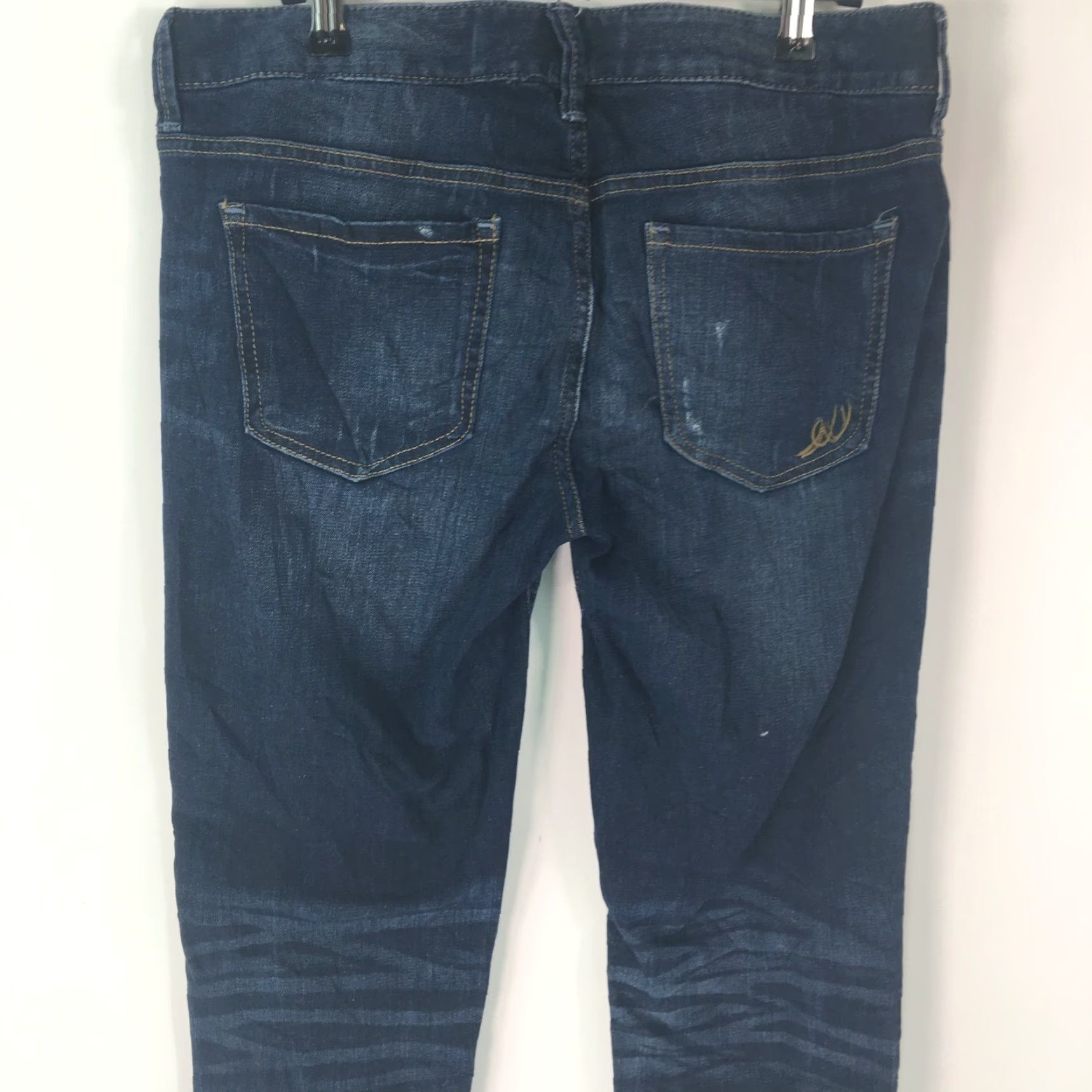 Express EXPRESS Jeans Womens Boyfriend Casual Mid Rise Blue Denim Size 4 Regular 28in Inseam - 5-Pocket Stretch Size 27" / US 4 / IT 40 - 4 Thumbnail