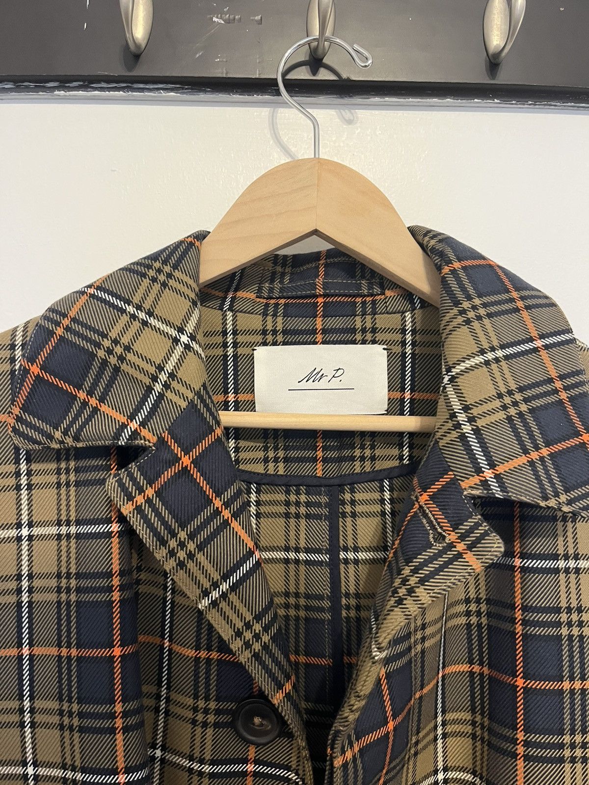 Mr P. Poly/Cotton Plaid trench coat Size US M / EU 48-50 / 2 - 5 Thumbnail