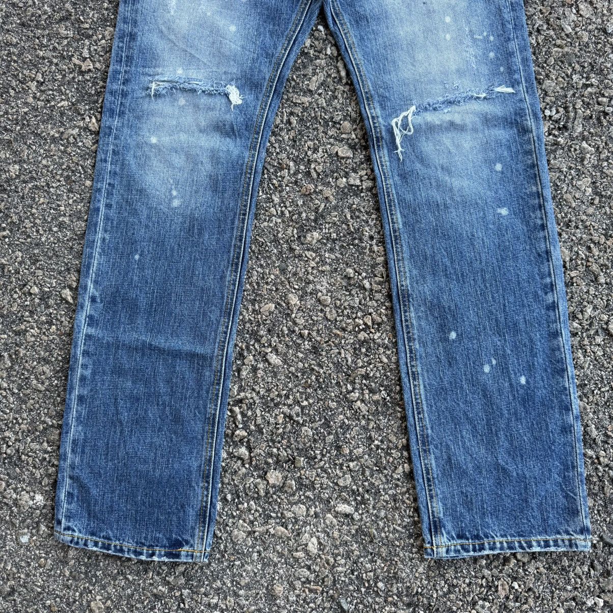 Japanese Brand VINTAGE CLEF DE SOL FADED RIPPEP JEAN DENIM PANTS Size US 33 - 4 Thumbnail