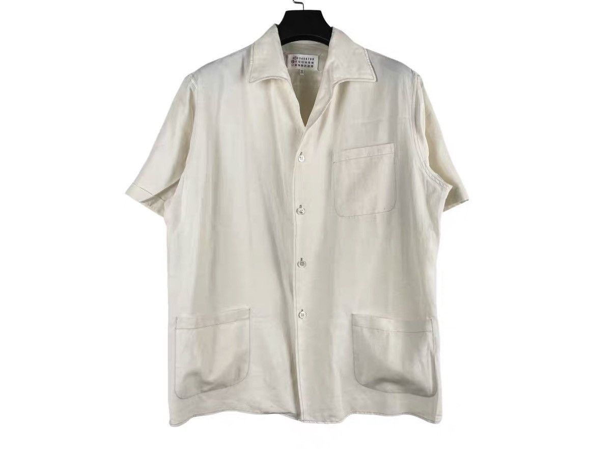 Maison Margiela White Short-Sleeve Button-Up Shirt Size US M / EU 48-50 / 2 - 1 Thumbnail