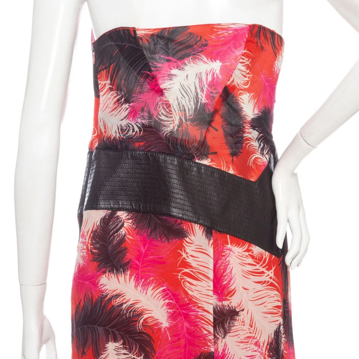 Versace Vintage Gianni Versace Feather Print Halter Dress 2001 Size M / US 6-8 / IT 42-44 - 6 Thumbnail