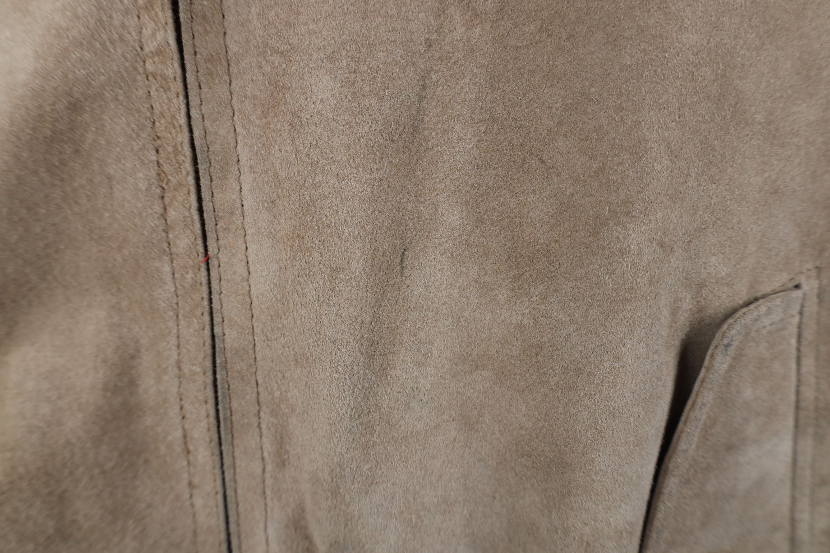 Vintage Vintage 90s Streetwear Leather Knit Bomber Jacket Beige Size US XL / EU 56 / 4 - 6 Thumbnail