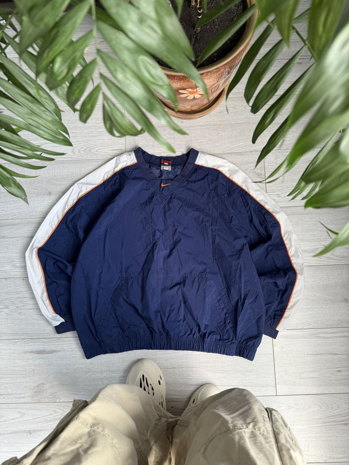 Nike × Vintage Vintage Nike 90’s nylons oversized track jacket sweatshirt Size US M / EU 48-50 / 2 - 1 Thumbnail
