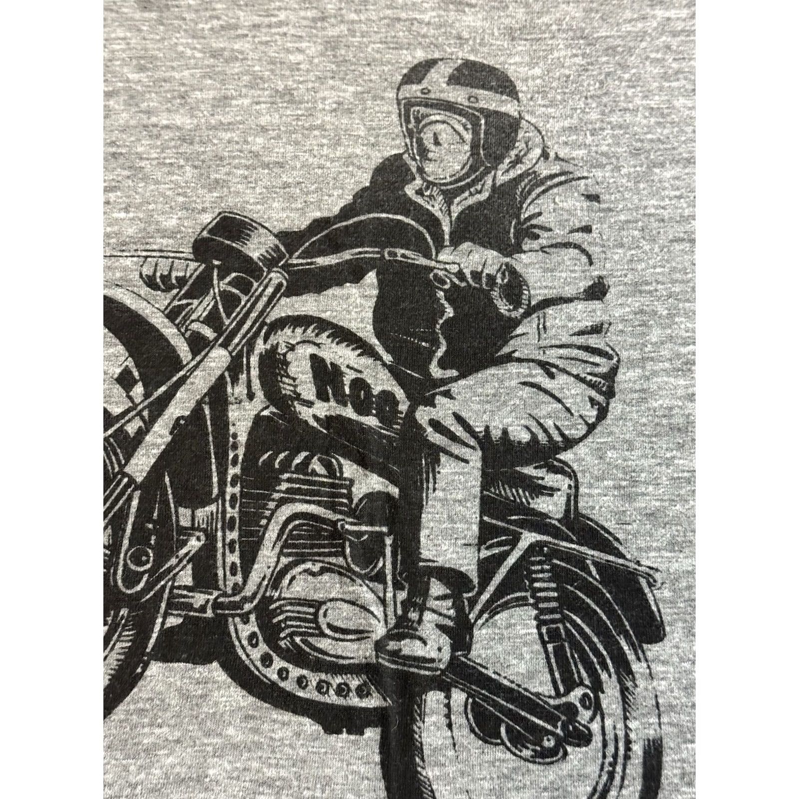 Vintage VINTAGE Nooworks Cyclops Motorcycle Shirt XL Gray Men’s Hand Printed USA Triblend T Size US XL / EU 56 / 4 - 3 Thumbnail