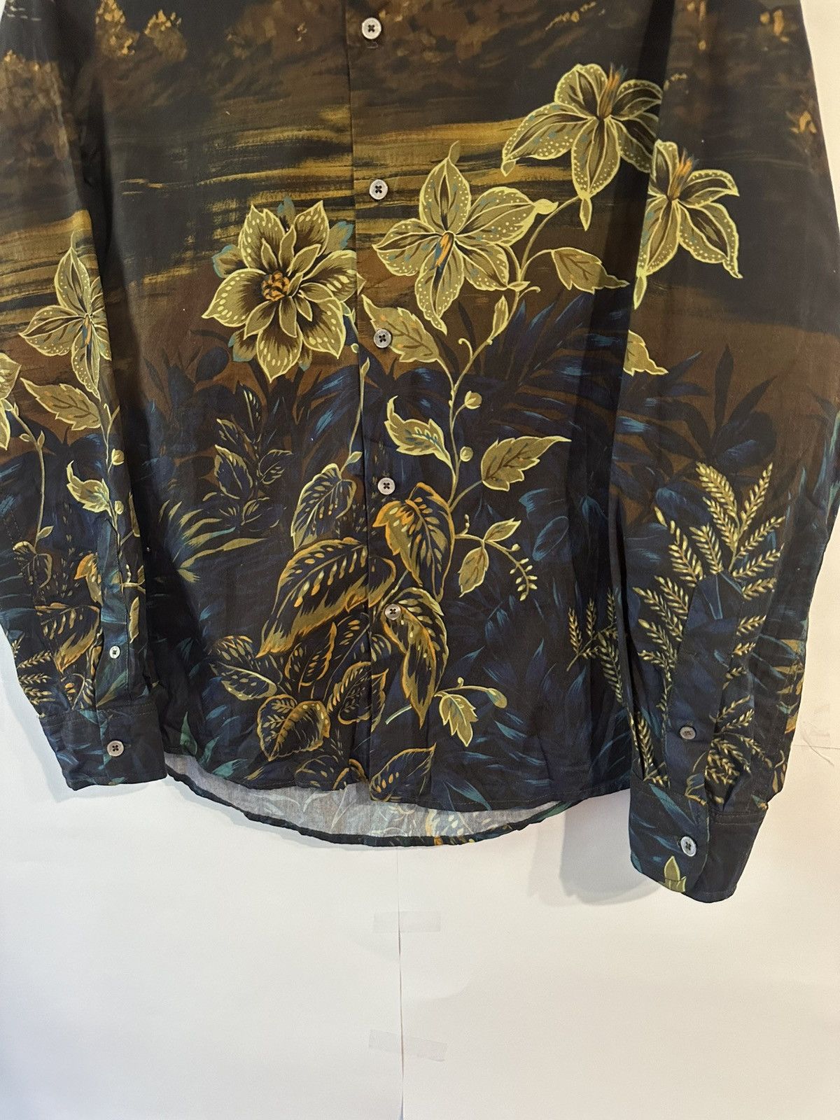 Desigual Desigual Floral & Mountain Print Long Sleeve Shirt Button Up Size US M / EU 48-50 / 2 - 4 Thumbnail