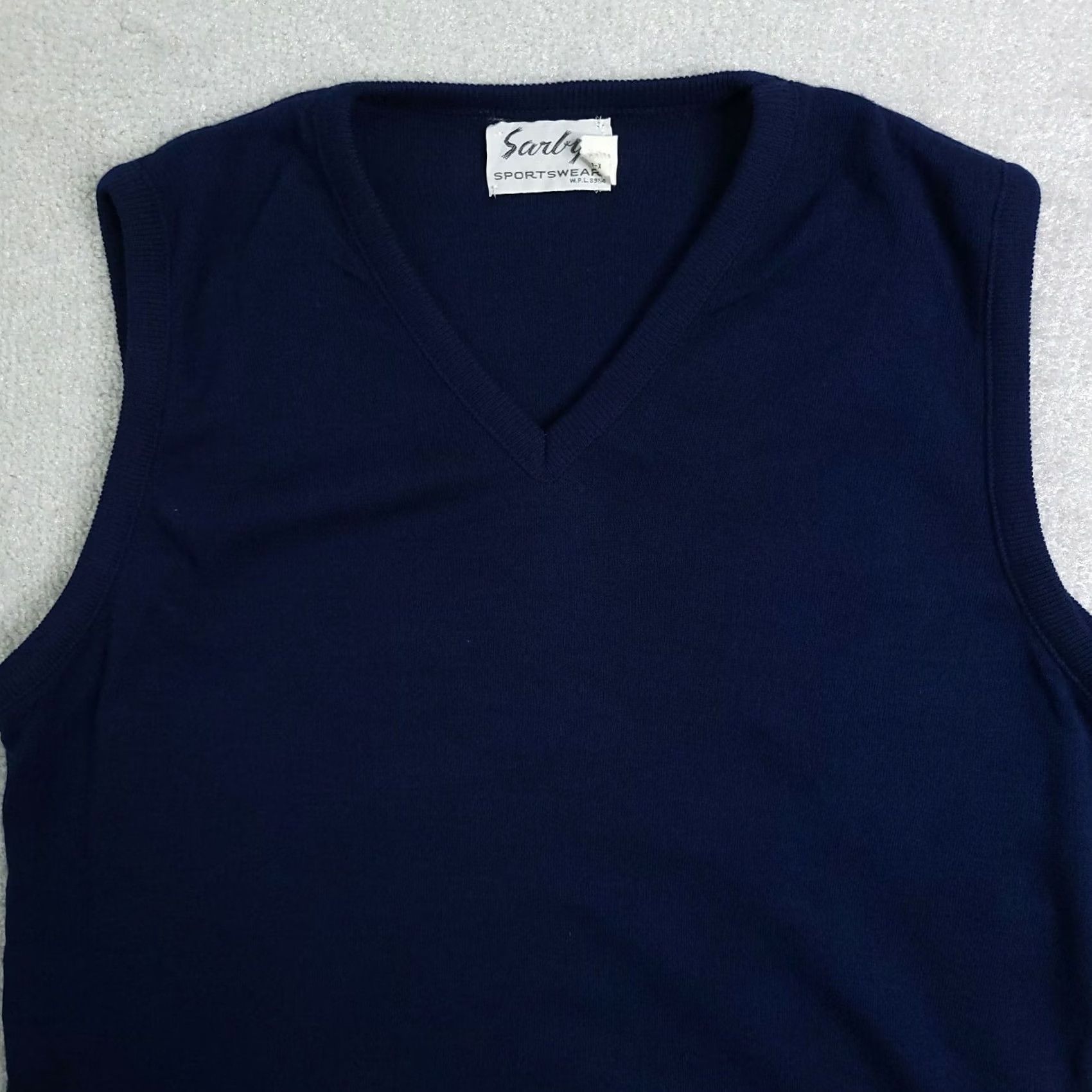 Vintage VINTAGE Sarby Sportswear Sweater Vest Mens XL Blue USA Rockabilly Orlon Size US XL / EU 56 / 4 - 3 Thumbnail