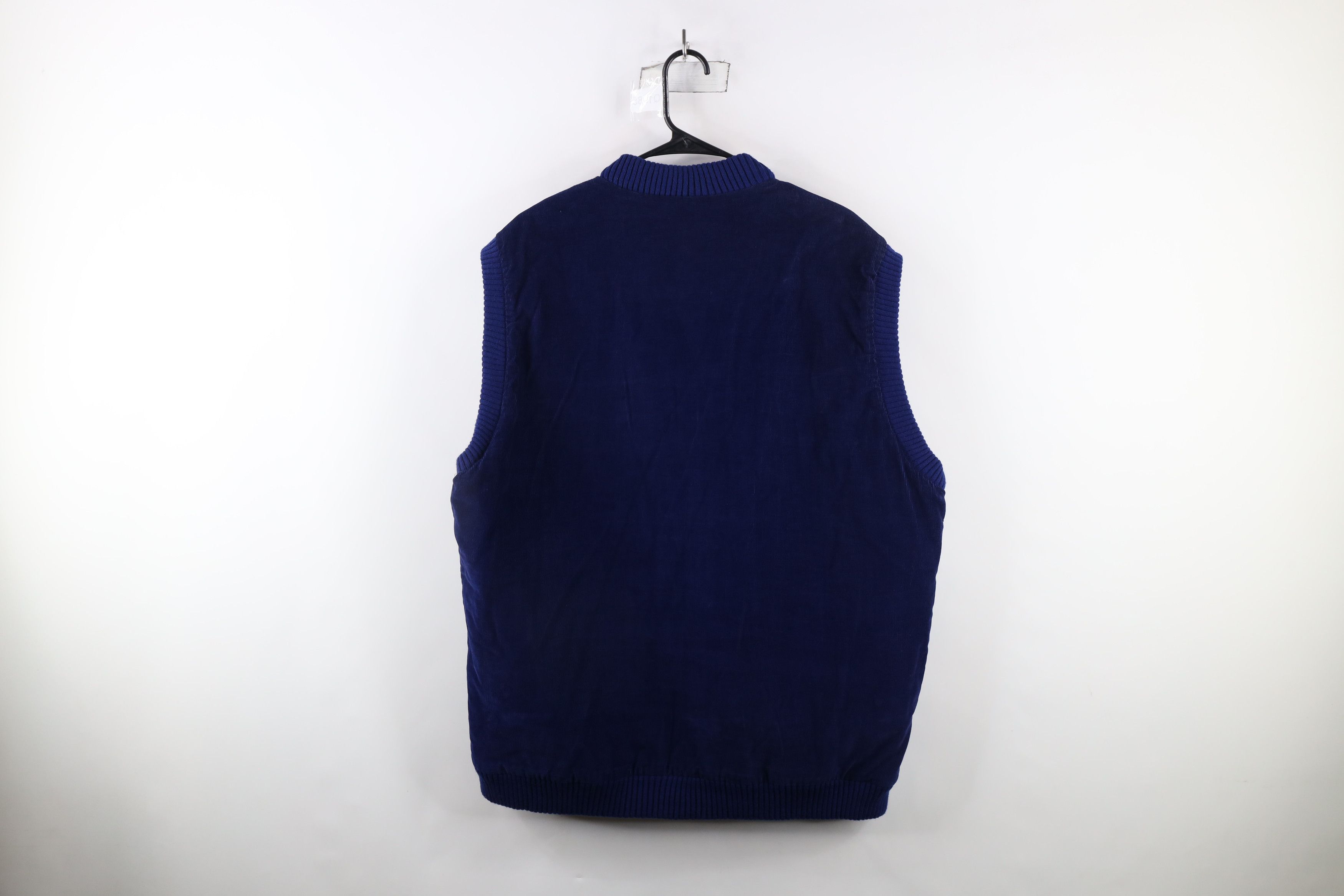 Vintage Vintage 70s Streetwear Corduroy Puffer Vest Jacket Blue Size US XL / EU 56 / 4 - 13 Thumbnail