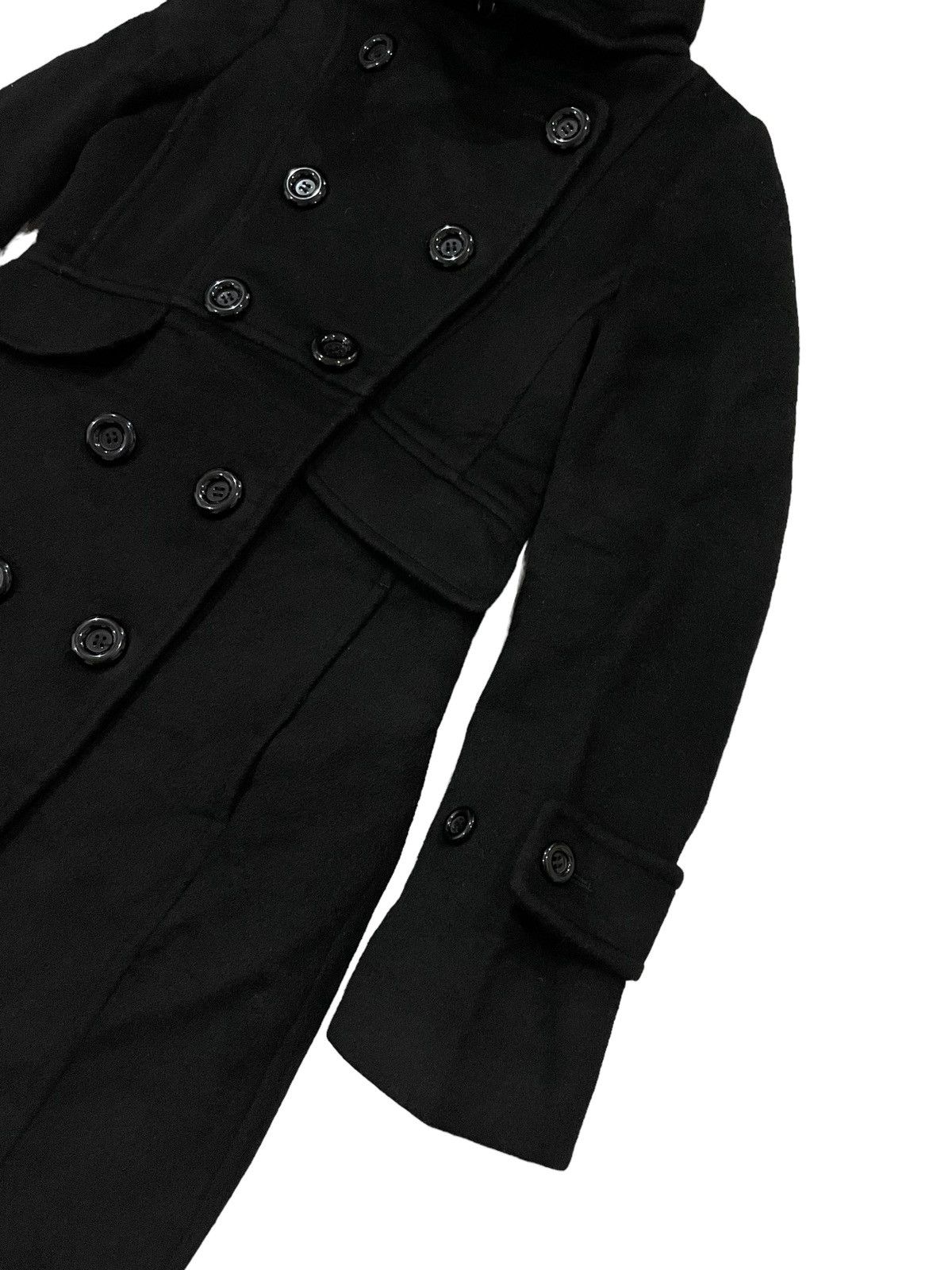 Japanese Brand × Yohji Yamamoto A.T. Atsuro Tayama Faux Wool Double Breasted Hooded Jacket Size US S / EU 44-46 / 1 - 6 Thumbnail