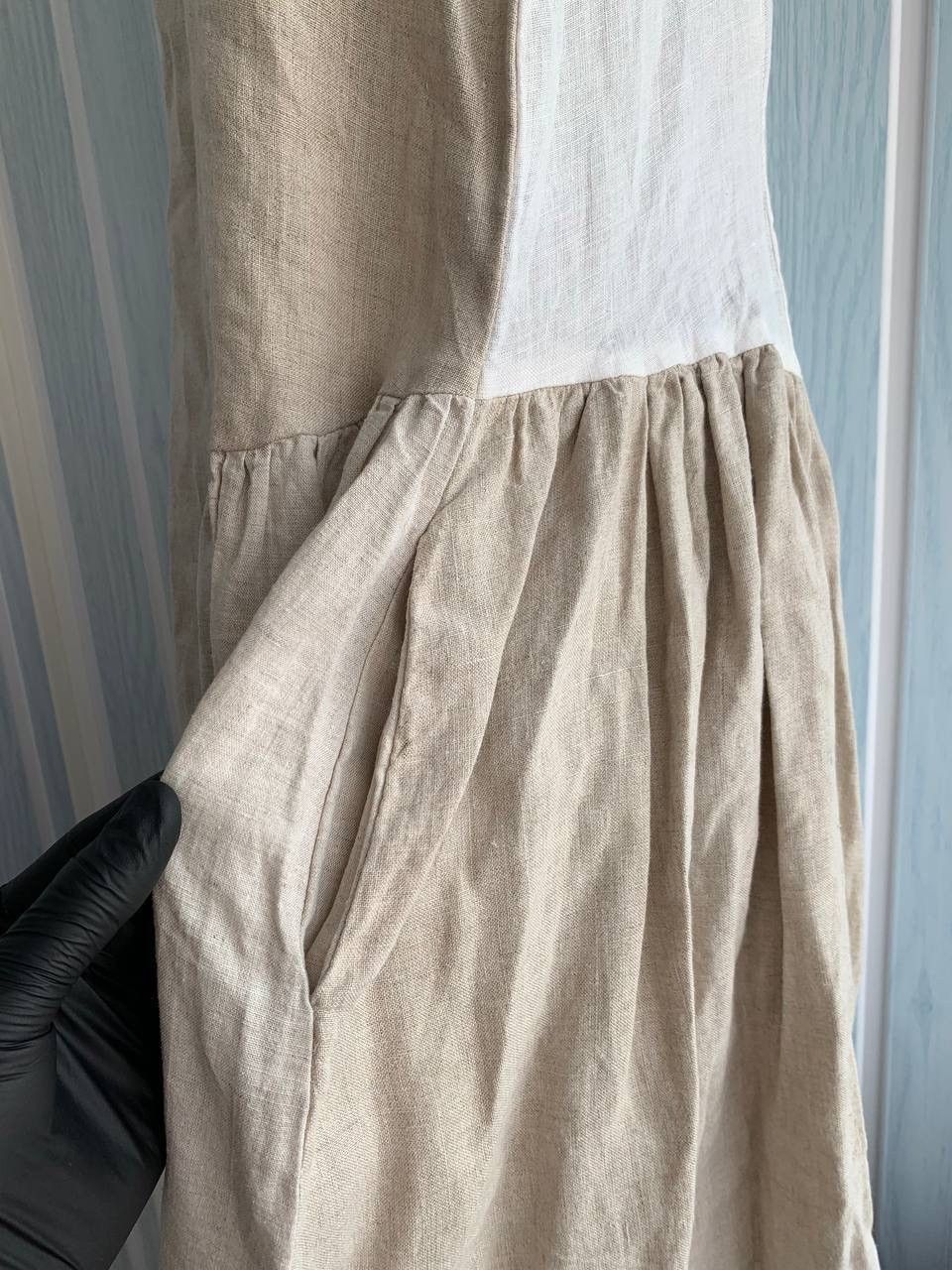 Other Cocon.commerz by Privatsachen Multicolor Linen Flare Dress Size L / US 10 / IT 46 - 20 Thumbnail