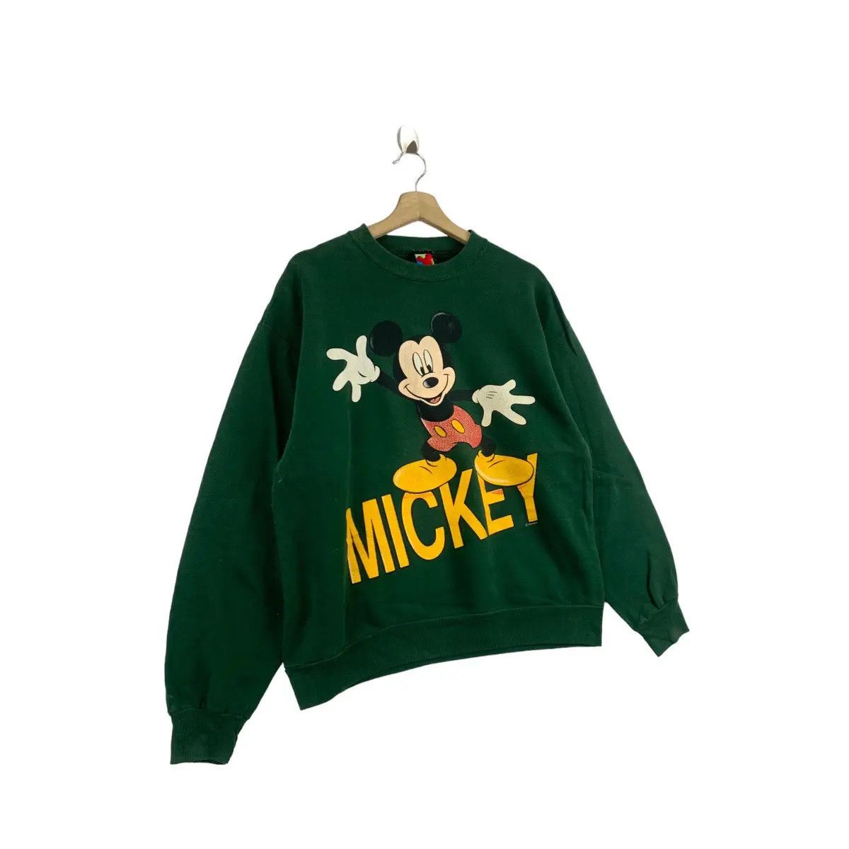 Disney Vintage 90s MICKEY MOUSE Disney Cartoon Print Green Size US L / EU 52-54 / 3 - 4 Thumbnail