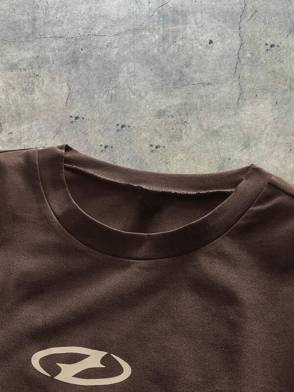 Japanese Brand Aero Dynamic Brown & Cream T-Shirt Size US L / EU 52-54 / 3 - 5 Thumbnail