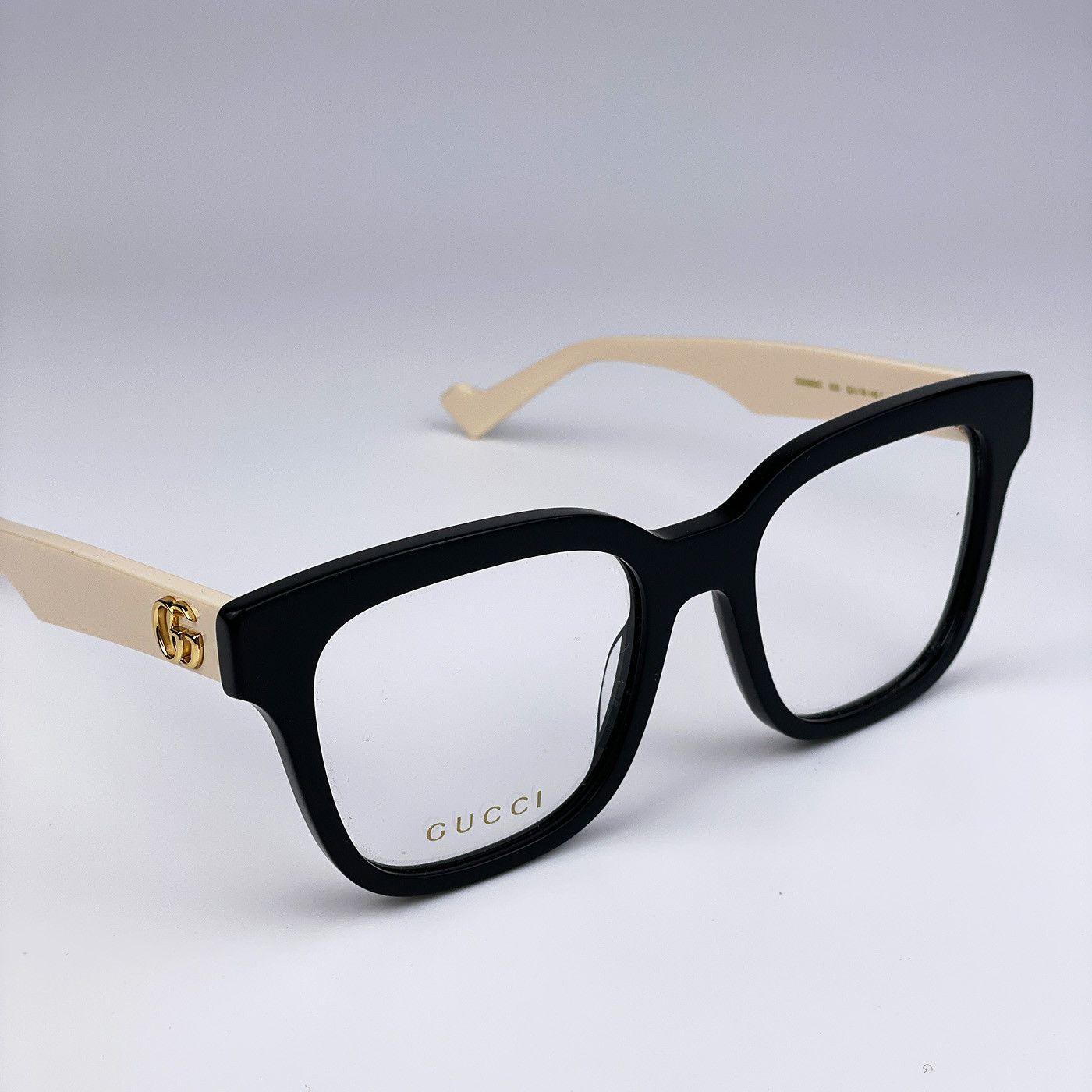 Gucci NEW Gucci GG0958O 005 Black White Square Unisex Eyeglasses Size ONE SIZE - 7 Thumbnail