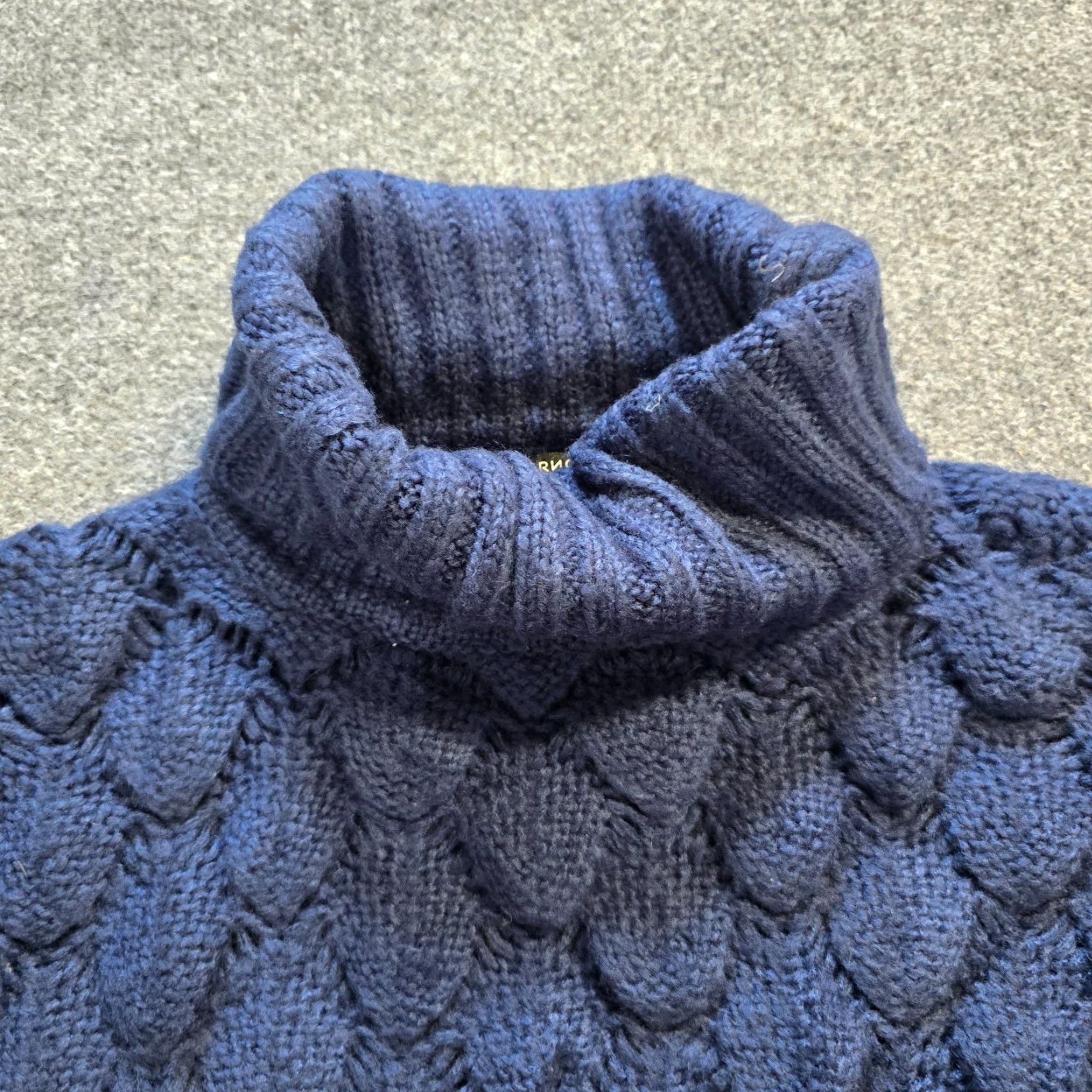 Vintage FRNCH Paris Sweater Womens Size S Blue Eyelet Knit Texture Cowl Neck Casual Shirt? Size S / US 4 / IT 40 - 2 Thumbnail