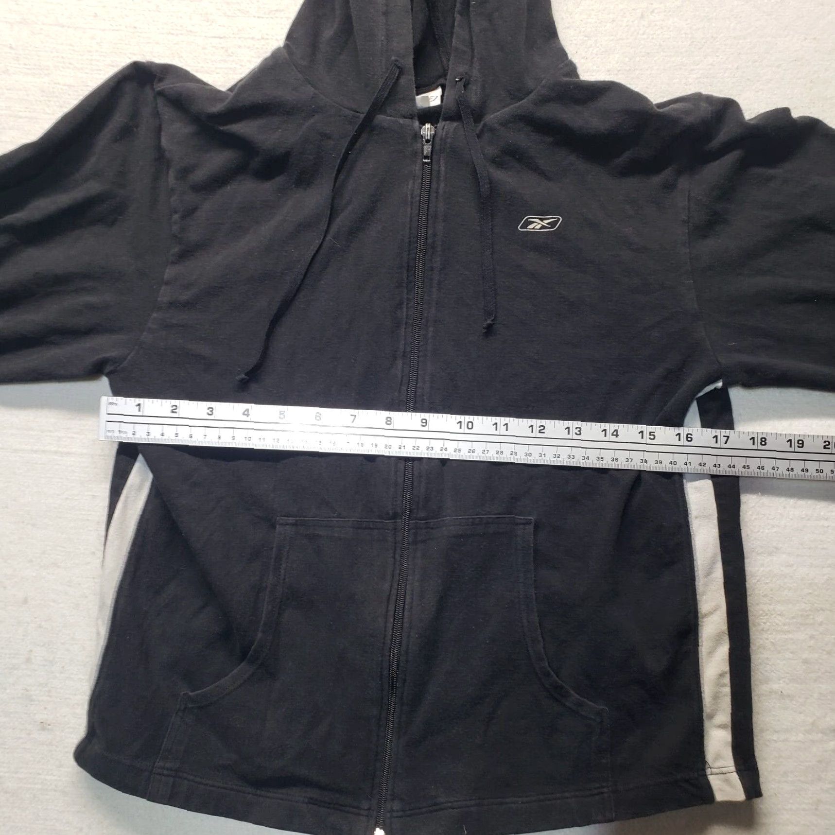 Reebok VINTAGE Reebok Hoodie Shirt Adult Large Black Logo Athletic Women L Black Full Zip Hoodie Size L / US 10 / IT 46 - 5 Thumbnail