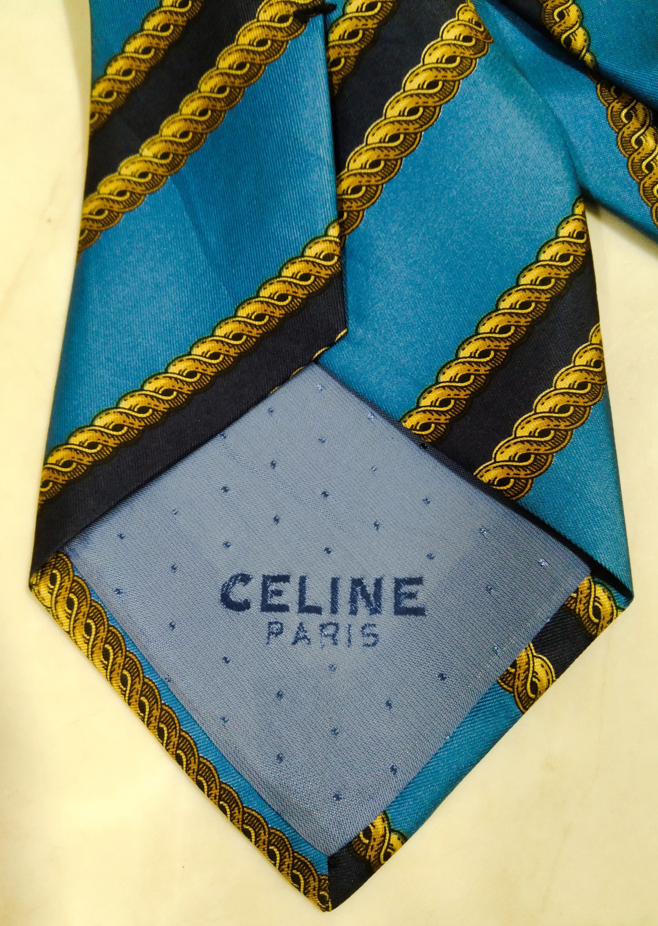 Celine × Vintage Vintage Celine 100% Silk Neck Tie Size ONE SIZE - 5 Thumbnail