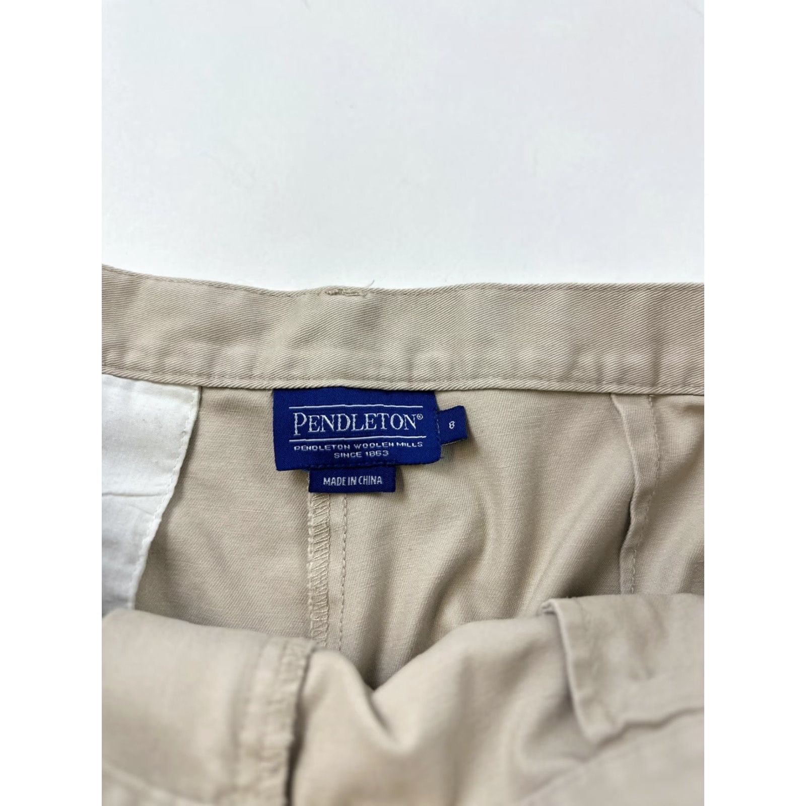 Pendleton Pendleton Pants Women’s 8 Khaki Pleated Chino Beige Casual Business Womens Size 30" / US 8 / IT 44 - 4 Thumbnail