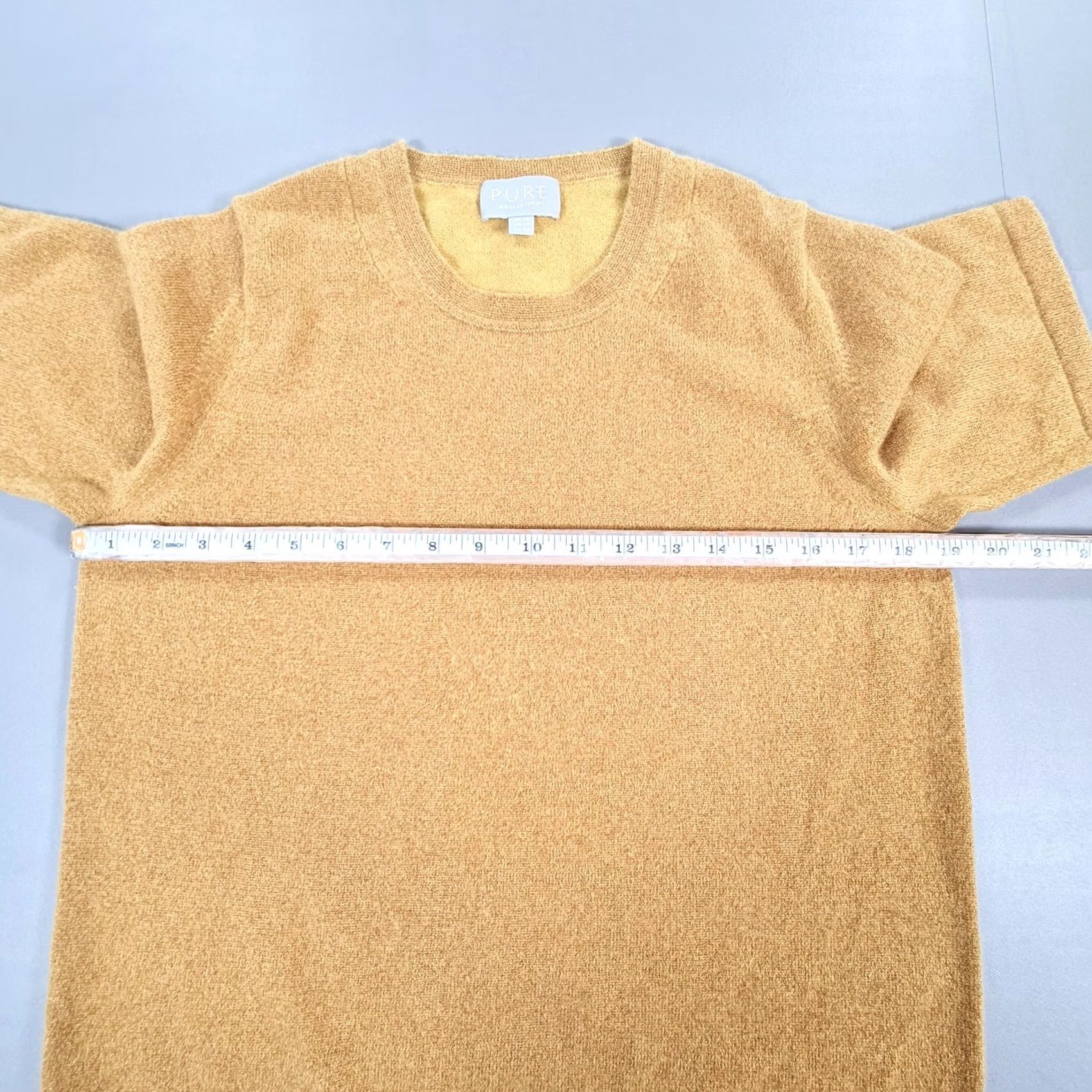 Vintage VINTAGE? No — Pure Collection Jumper Pullover Yellow 16 UK Cashmere Knit Crew Neck Womens Size XXL / US 16-18 / IT 52-54 - 4 Thumbnail