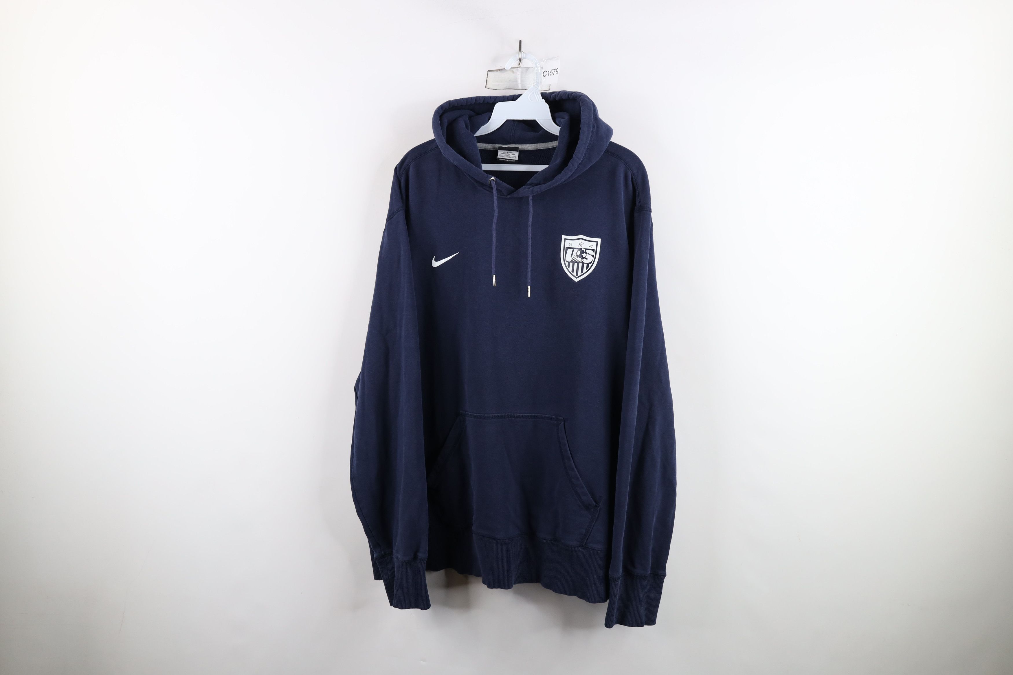 Nike Vintage Nike Scott Mini Swoosh Team USA Soccer Hoodie Blue Size US XXL / EU 58 / 5 - 1 Thumbnail