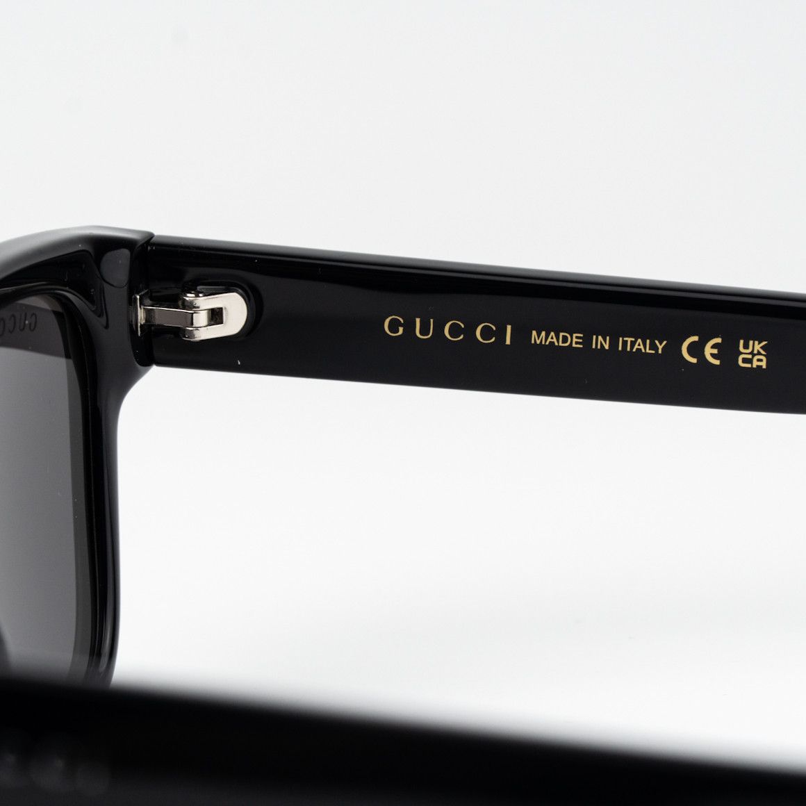 Gucci NEW Gucci GG1716S 001 Black Grey Square Unisex Sunglasses Size ONE SIZE - 7 Thumbnail