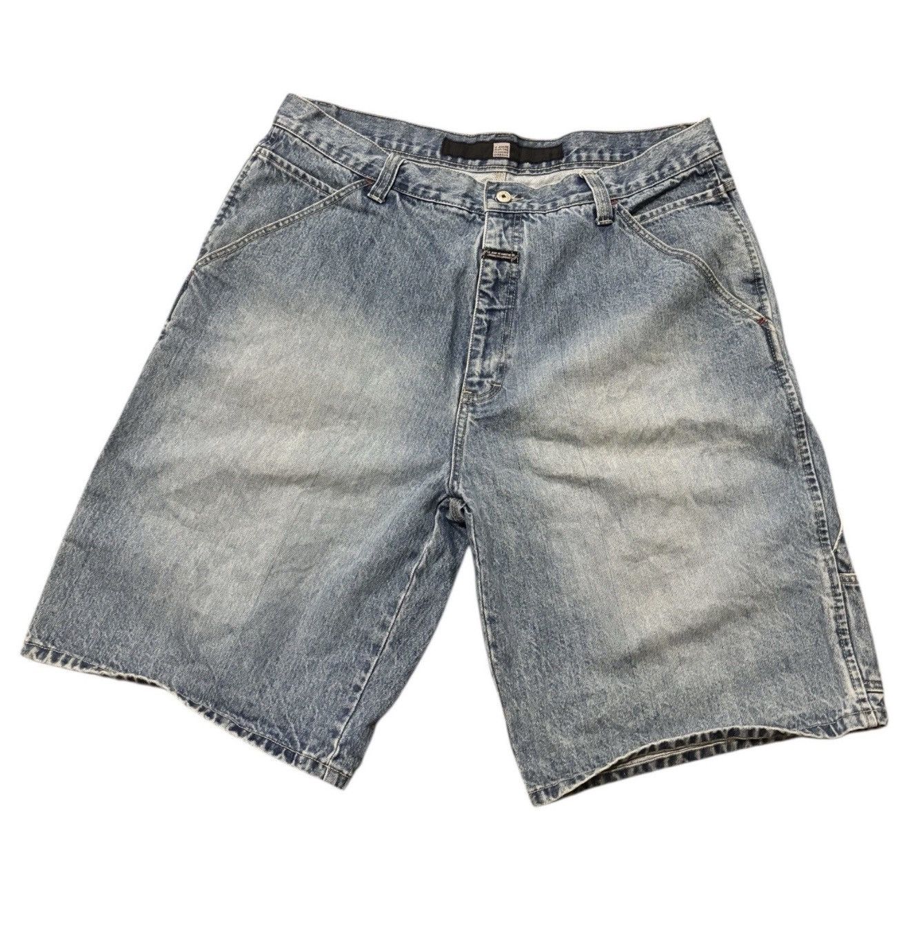 Marithe + Francois Girbaud Girbaud Shorts Mens 40 Blue Denim Cargo Vintage 90s Marithe Size US 40 / EU 56 - 1 Thumbnail
