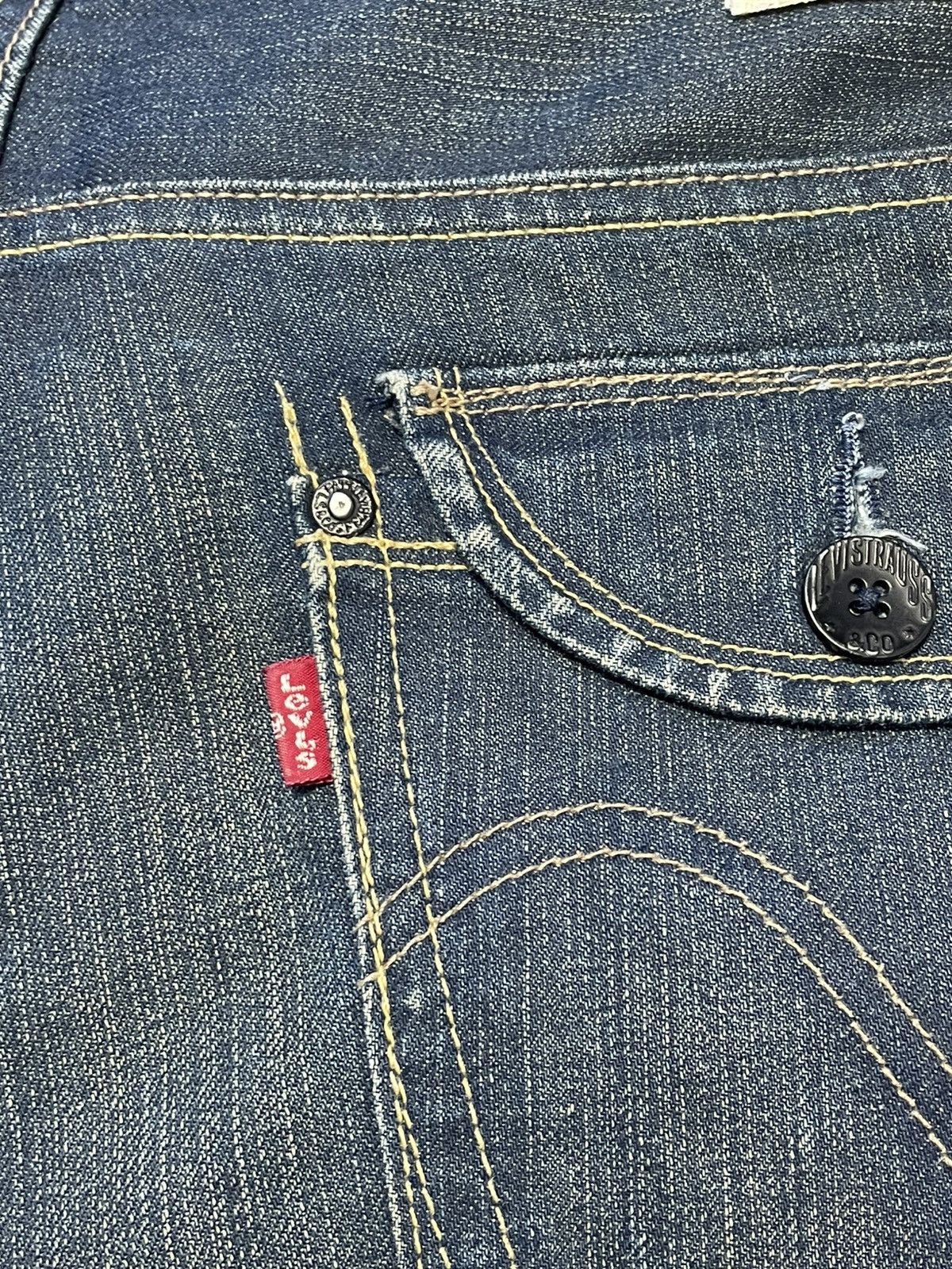 Levi's Vintage Levi's 503 Lose Selvedge Jeans Flared Y2k Denim Size US 34 / EU 50 - 5 Thumbnail