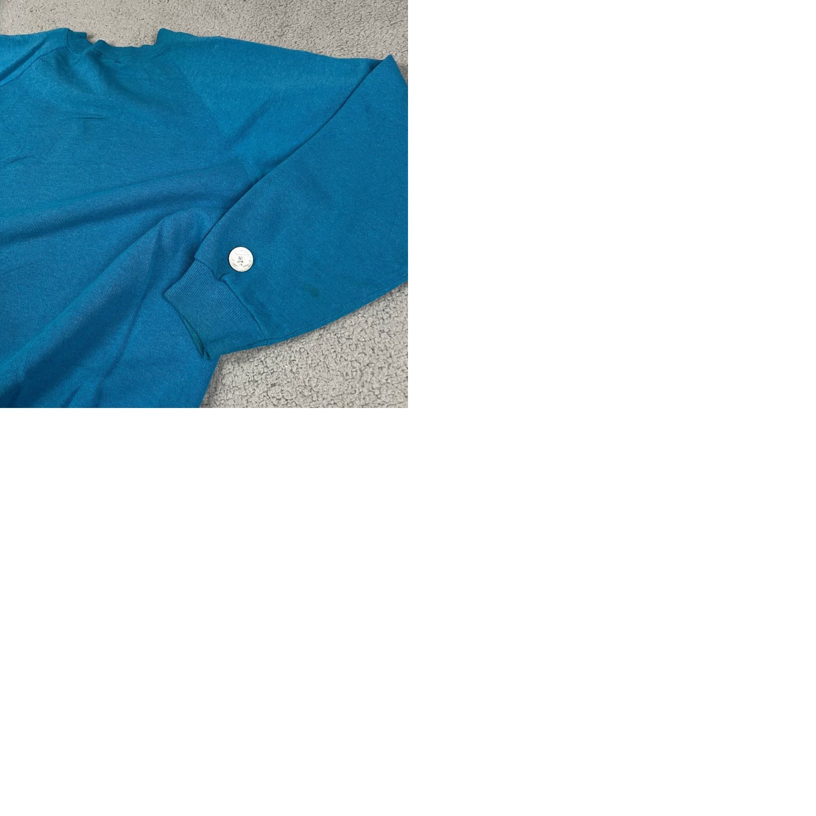 Hanes VINTAGE Hanes Sweatshirt Adult Large Green Teal 80s 90s Pullover USA Made Crew Neck Mens Sweatshirt Size US L / EU 52-54 / 3 - 9 Thumbnail