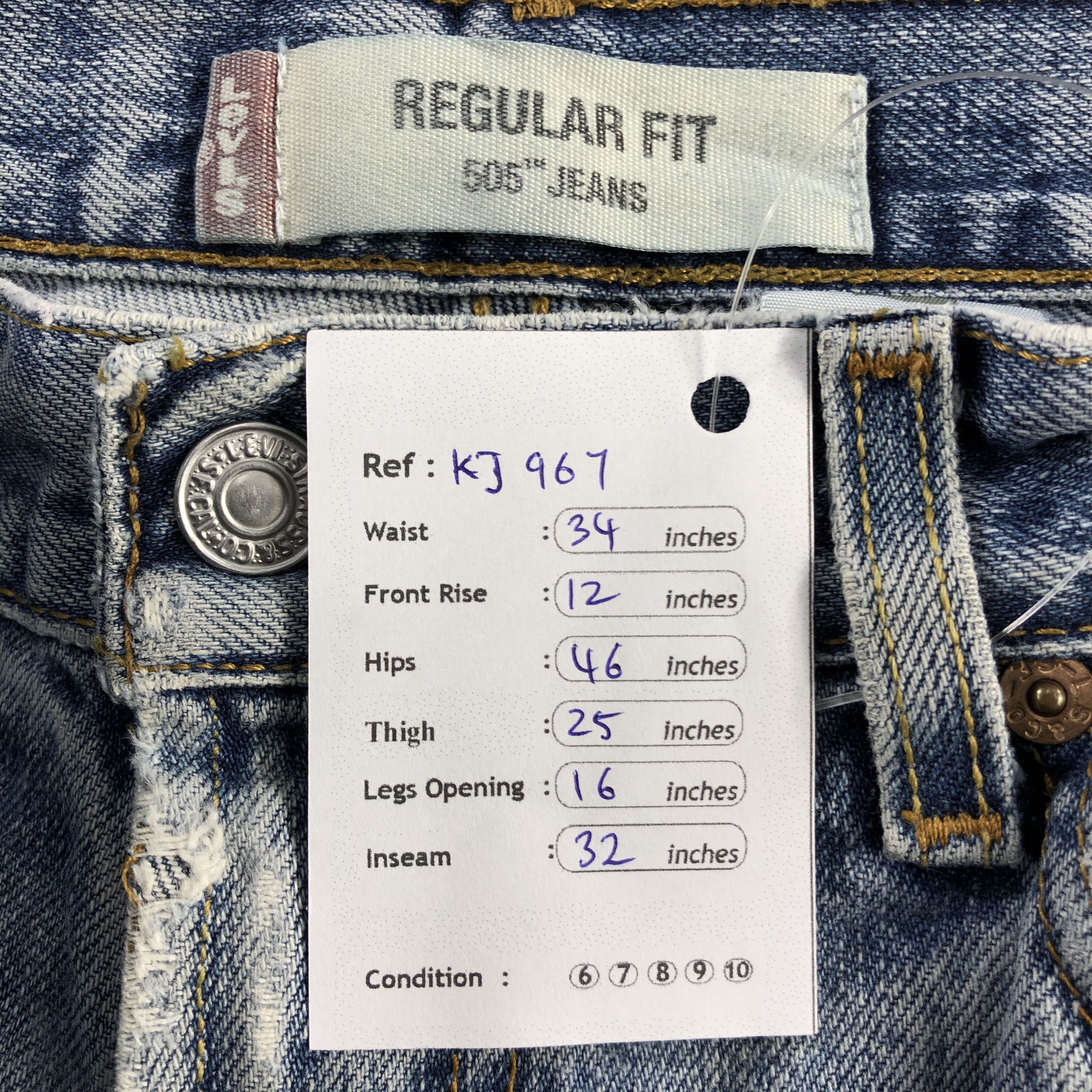 Levi's Vintage Levi's 505 Jeans Distress Regular Fit Denim KJ967 Size US 34 / EU 50 - 19 Thumbnail