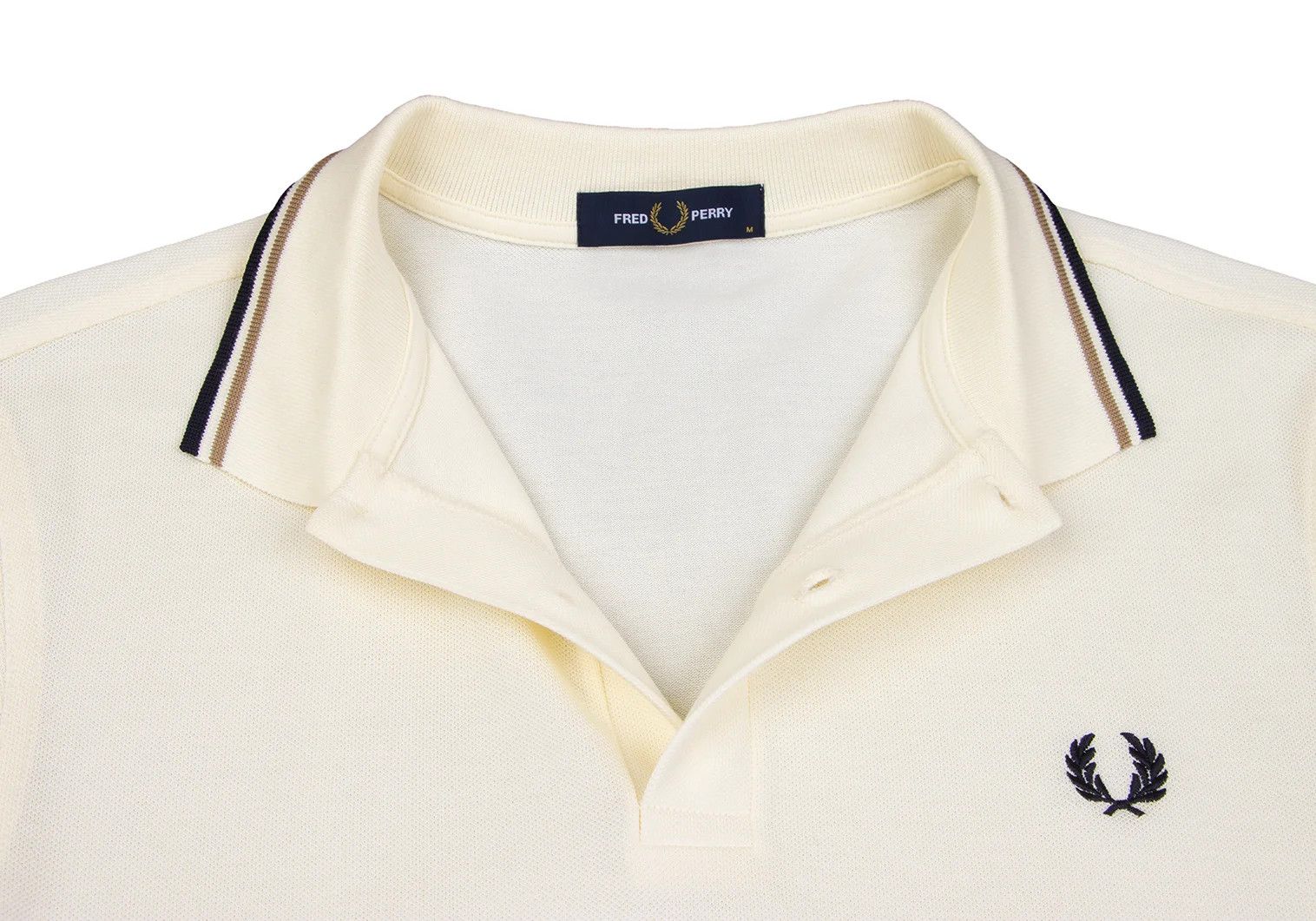 Fred Perry Embroidered Polo Shirt in Ivory Size M Size US M / EU 48-50 / 2 - 5 Thumbnail