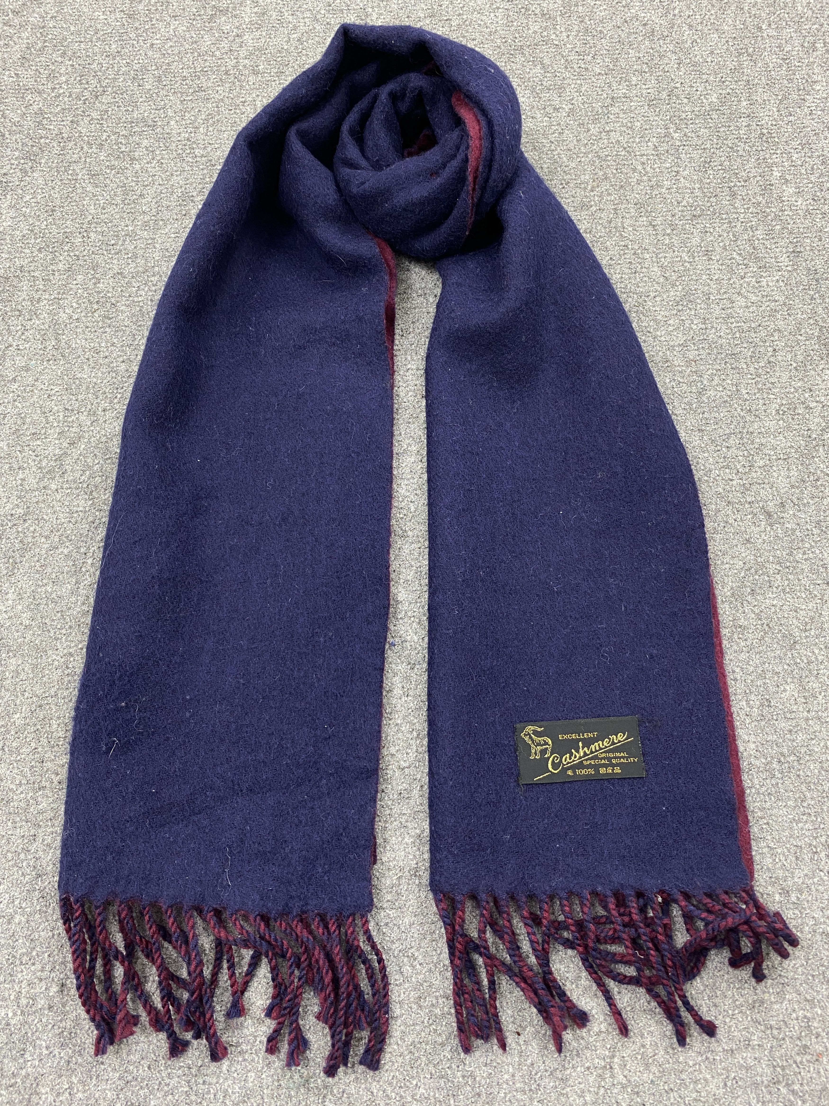 Japanese Brand Plain Cashmere Scarf Muffler Unbranded Neckwear - SC0050 Size ONE SIZE - 1 Thumbnail