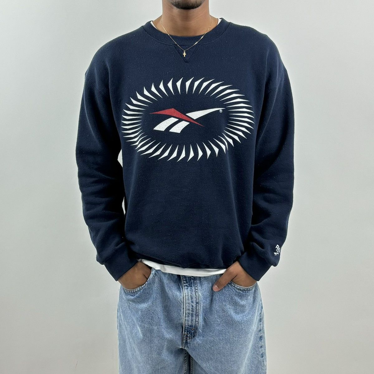Japanese Brand × Reebok × Vintage vintage 90s REEBOK Logo Spellout sweatshirt Size US L / EU 52-54 / 3 - 1 Thumbnail