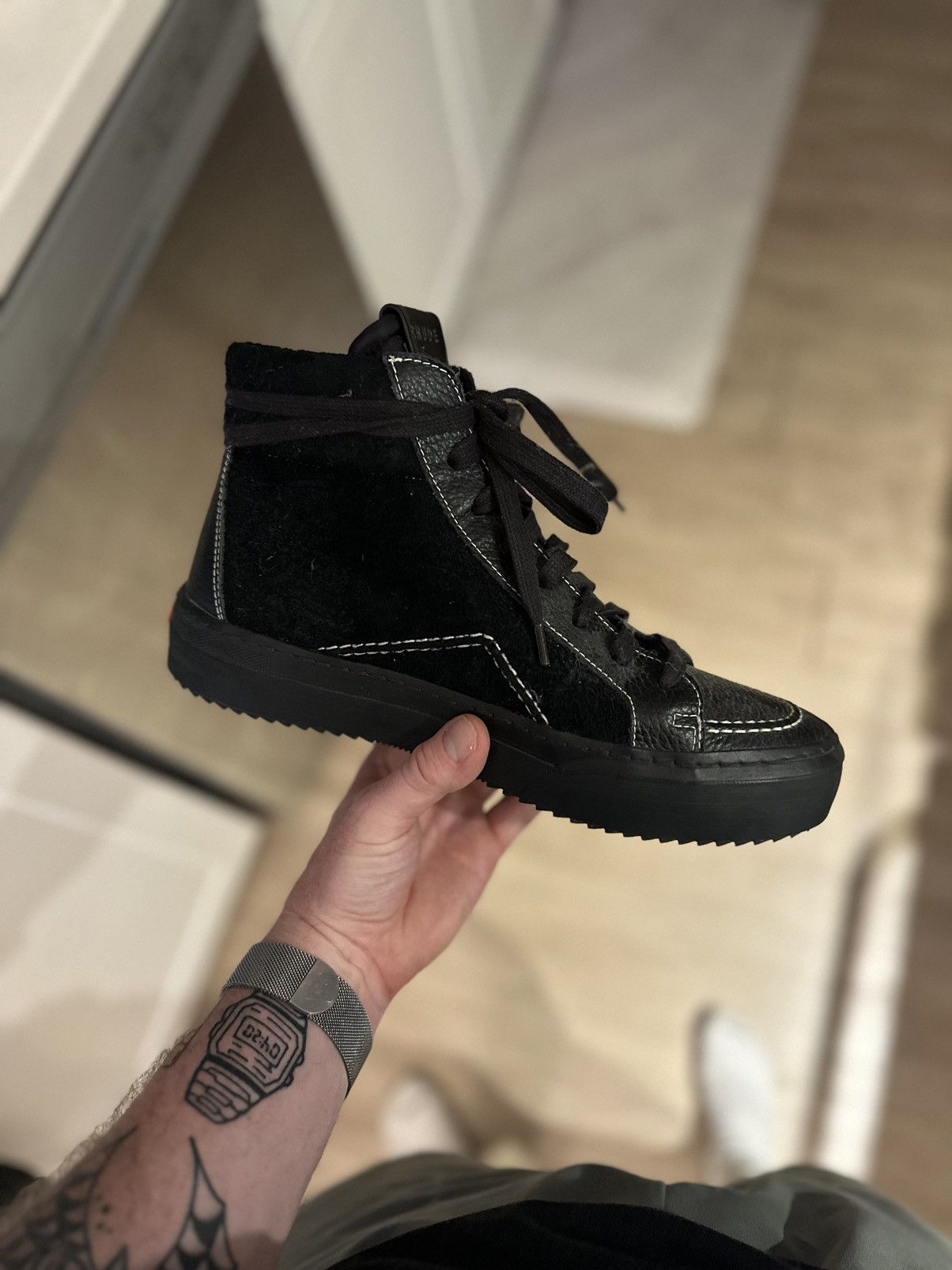 Rhude Rhude Rh1 High Sneakers Black - Size US 9 / EU 42 - 1 Thumbnail