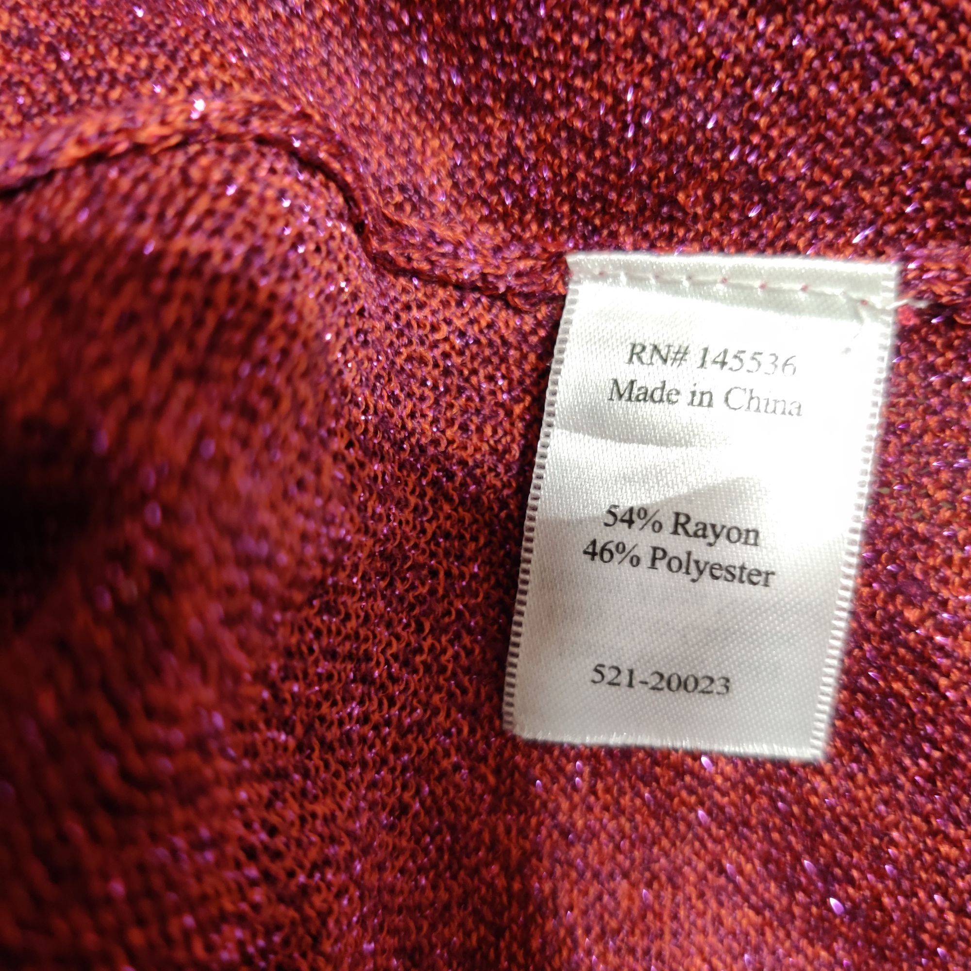 Coldwater Creek Coldwater Creek PS Red Purple Shimmer Cowl Neck Sweater Peti Size S / US 4 / IT 40 - 8 Thumbnail