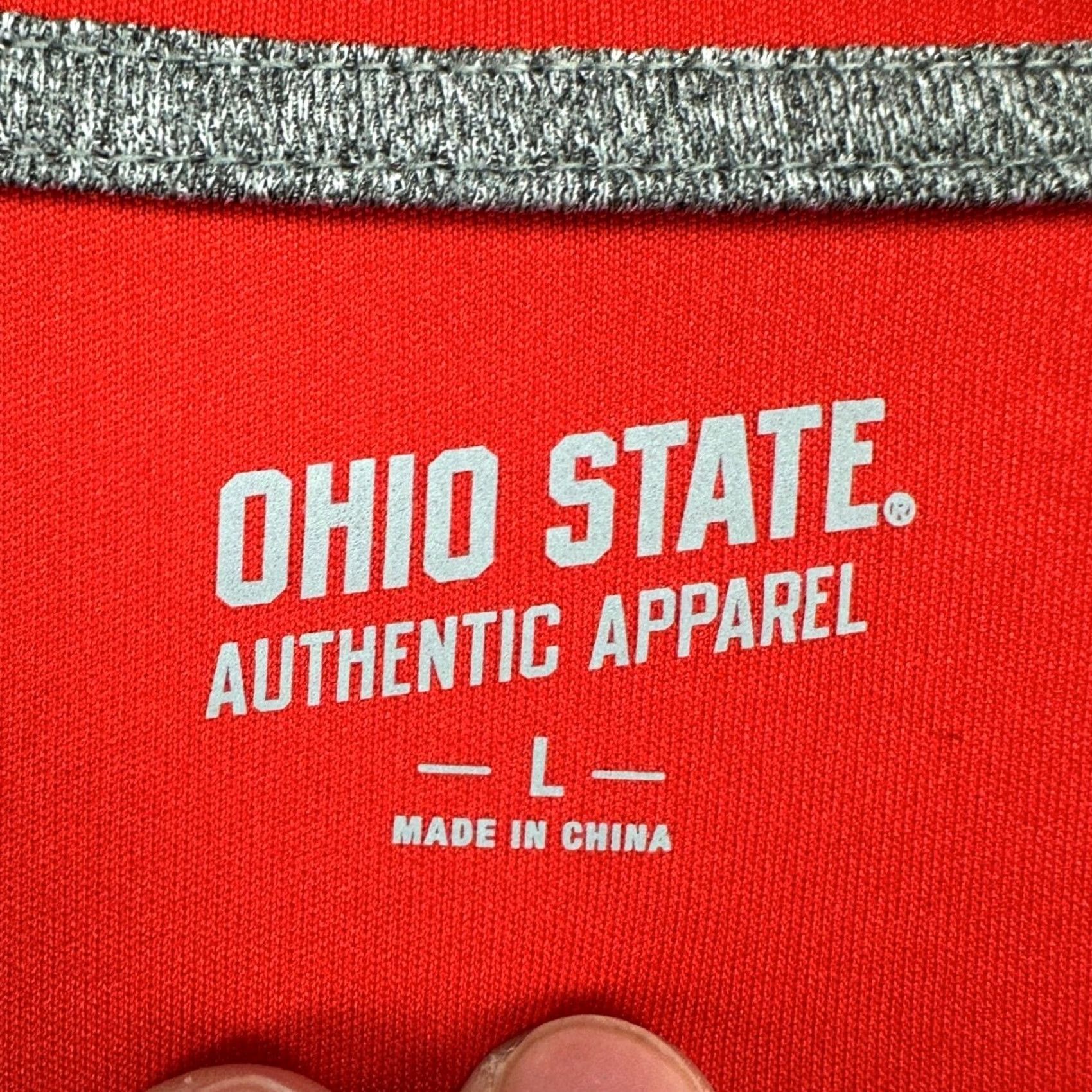 Vintage Ohio State Buckeyes Mens Football T-Shirt Large Red Graphic Short Sleeve Tee Size US L / EU 52-54 / 3 - 4 Thumbnail