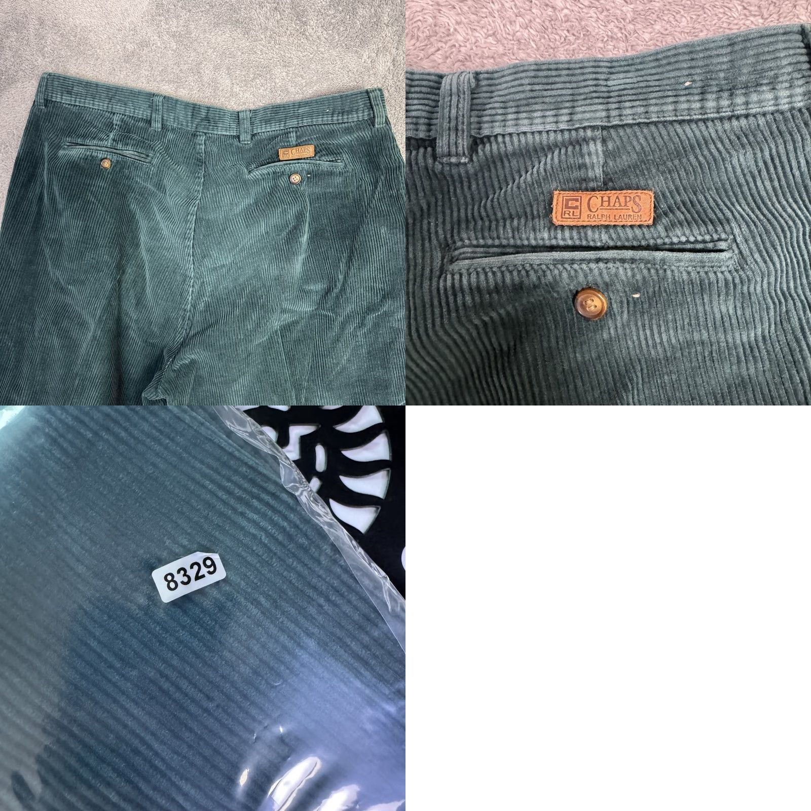 Ralph Lauren VINTAGE Chaps Ralph Lauren Pants Mens 38x30 Corduroy Teal Wale Cuffed Dress Pants 90s Y2K Mens Clothing Size US 38 / EU 54 - 9 Thumbnail