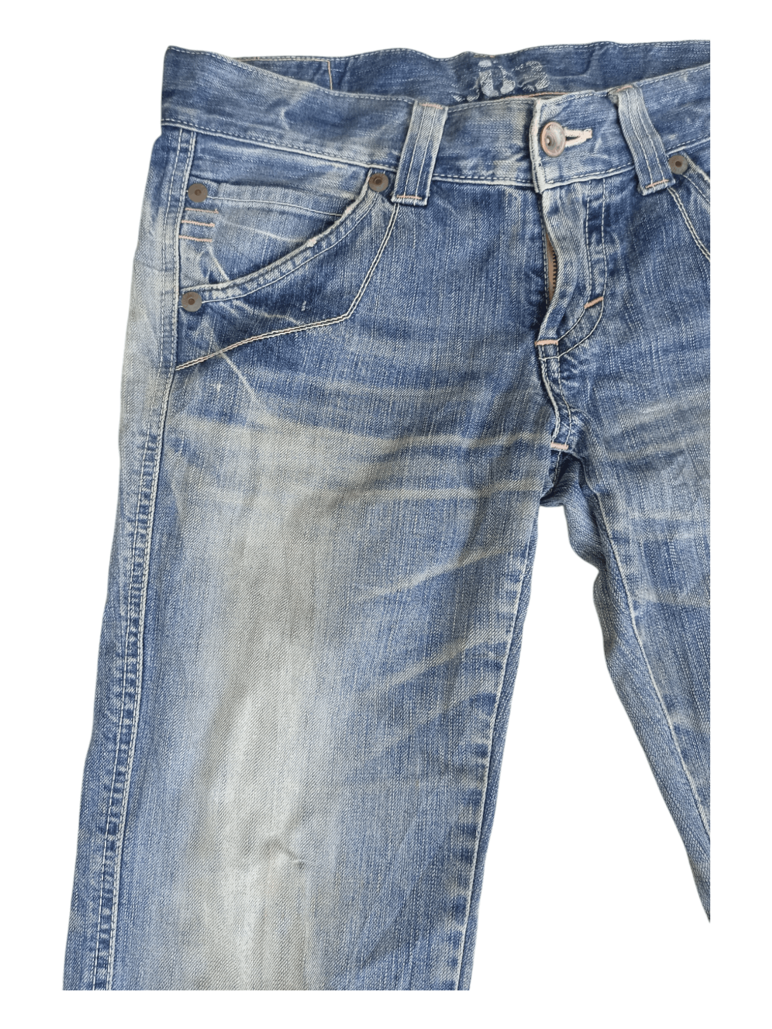Edwin Edwin 503 Blue Trip Buckle Back Flare Jeans Size US 31 - 5 Thumbnail
