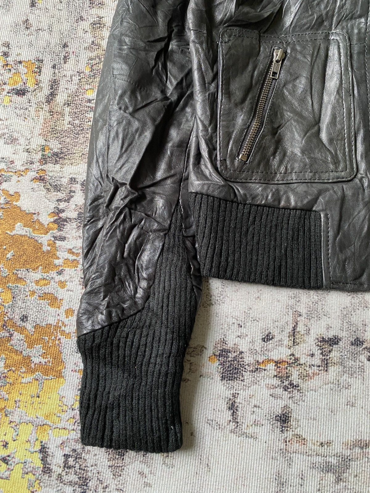 If Six Was Nine Goosecraft Multipocket Fur Black Leather Jacket Size US S / EU 44-46 / 1 - 6 Thumbnail