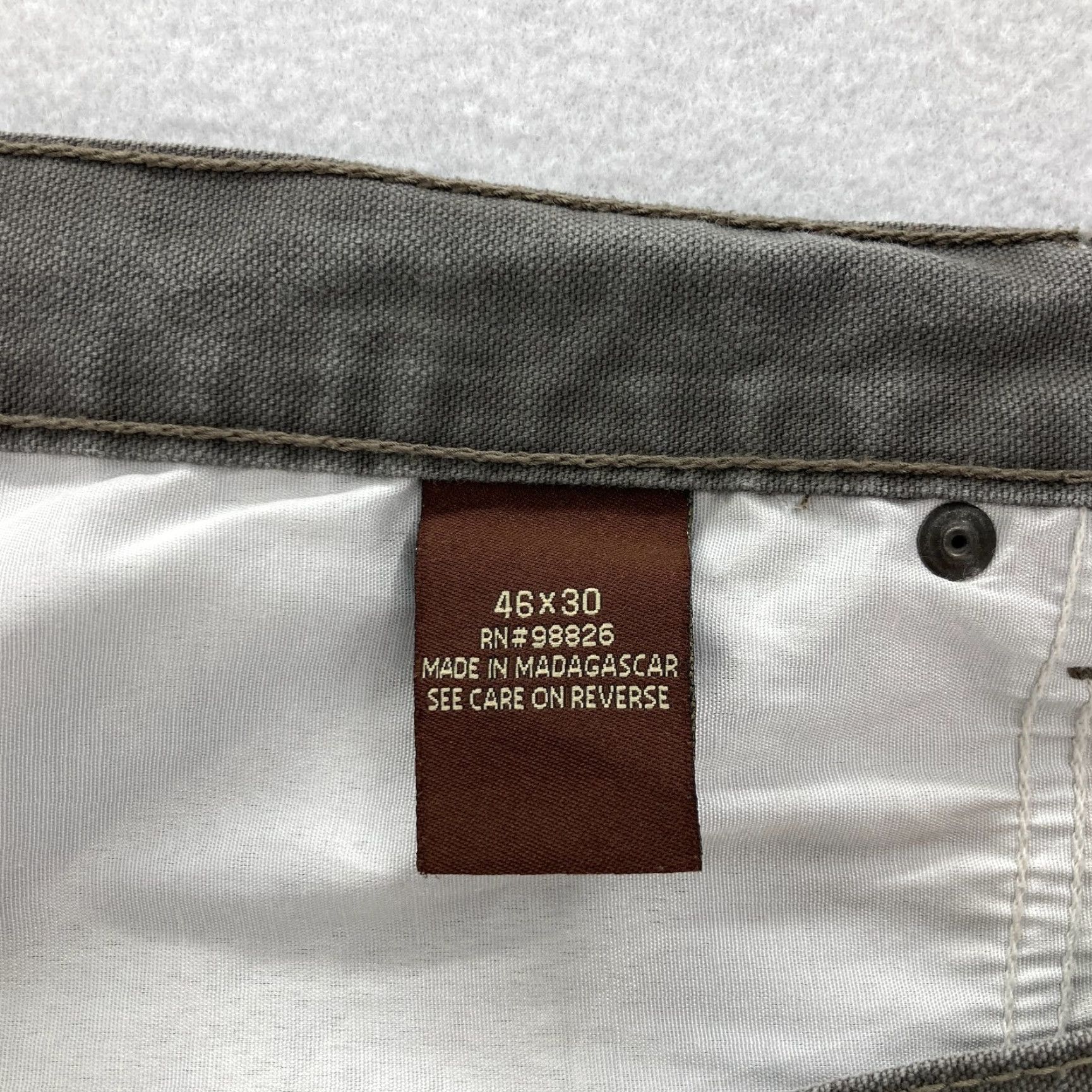 Vintage Schmidt Workwear Mens Size 46x30 Gray Denim Carpenter Jeans High Rise Bootcut Shirt/Jeans (Regular) Mens Size US 30 / EU 46 - 5 Thumbnail