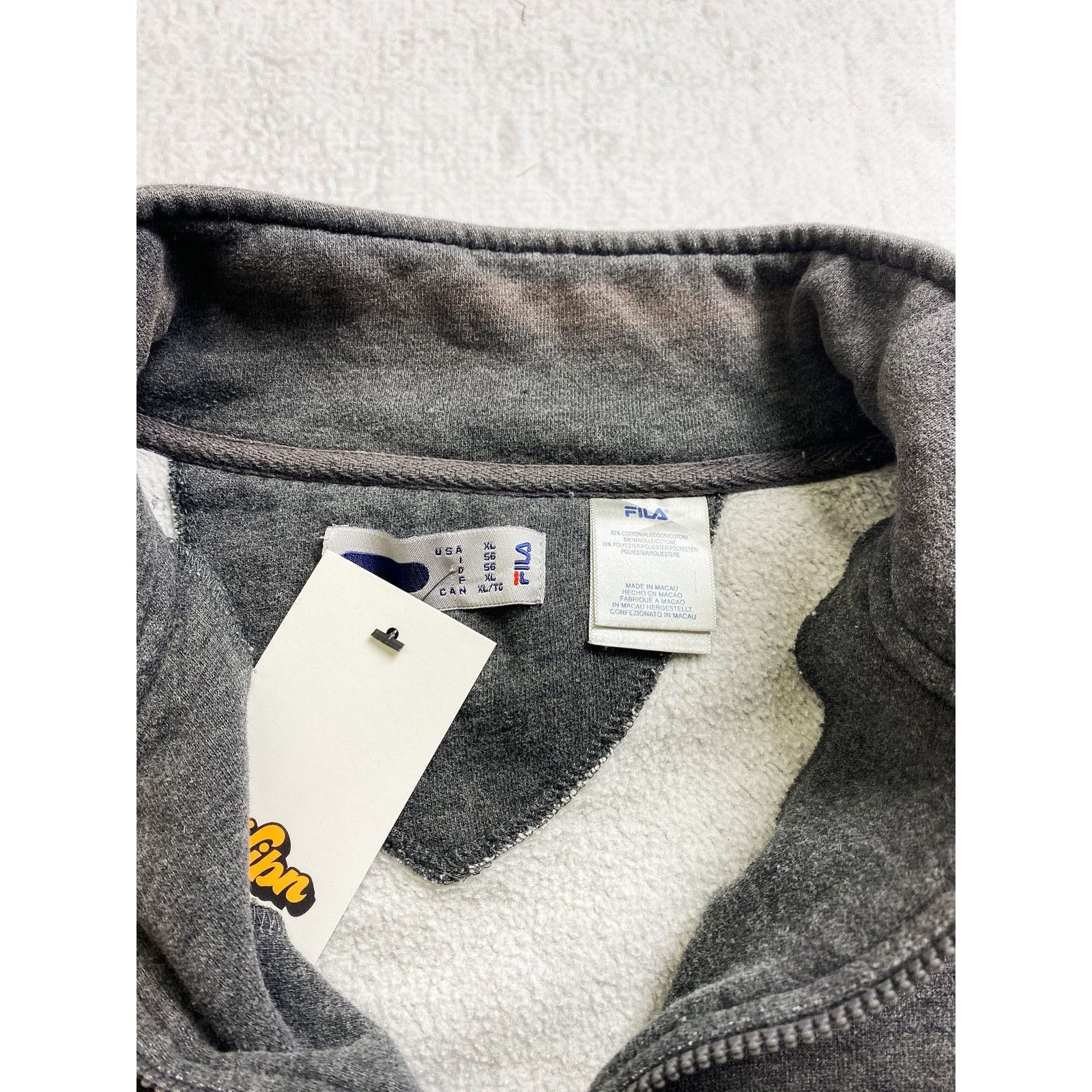 Fila Vintage 90s Fila Grey Regular 1/4 Zip Sweatshirt - Men's XL Size US XL / EU 56 / 4 - 3 Thumbnail