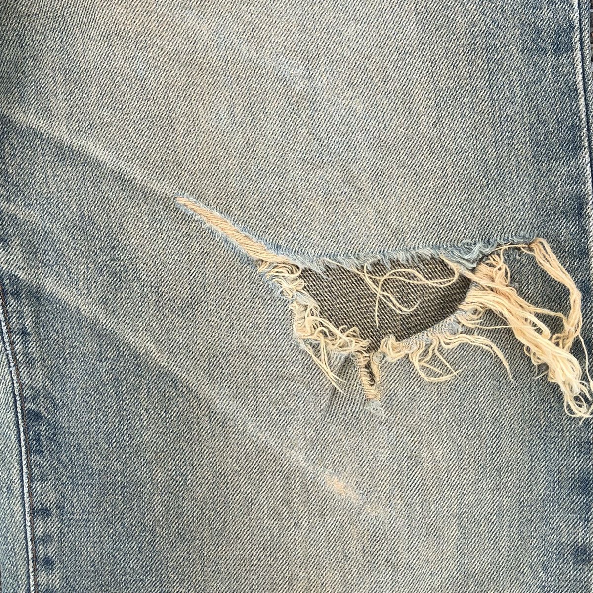 Vintage Vintage Wrangler Blue Bell distressed Selvedge denim Size US 33 - 8 Thumbnail