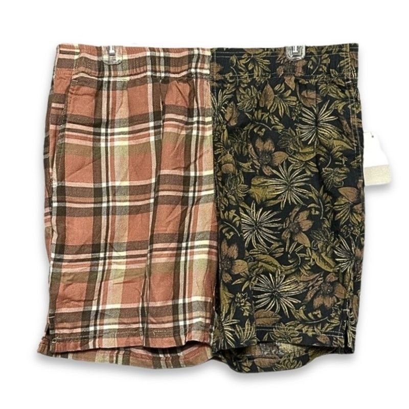 BP. BP. Shorts Plaid Floral Drawstring Multicolor Men's L NWT Size US 35 - 2 Thumbnail