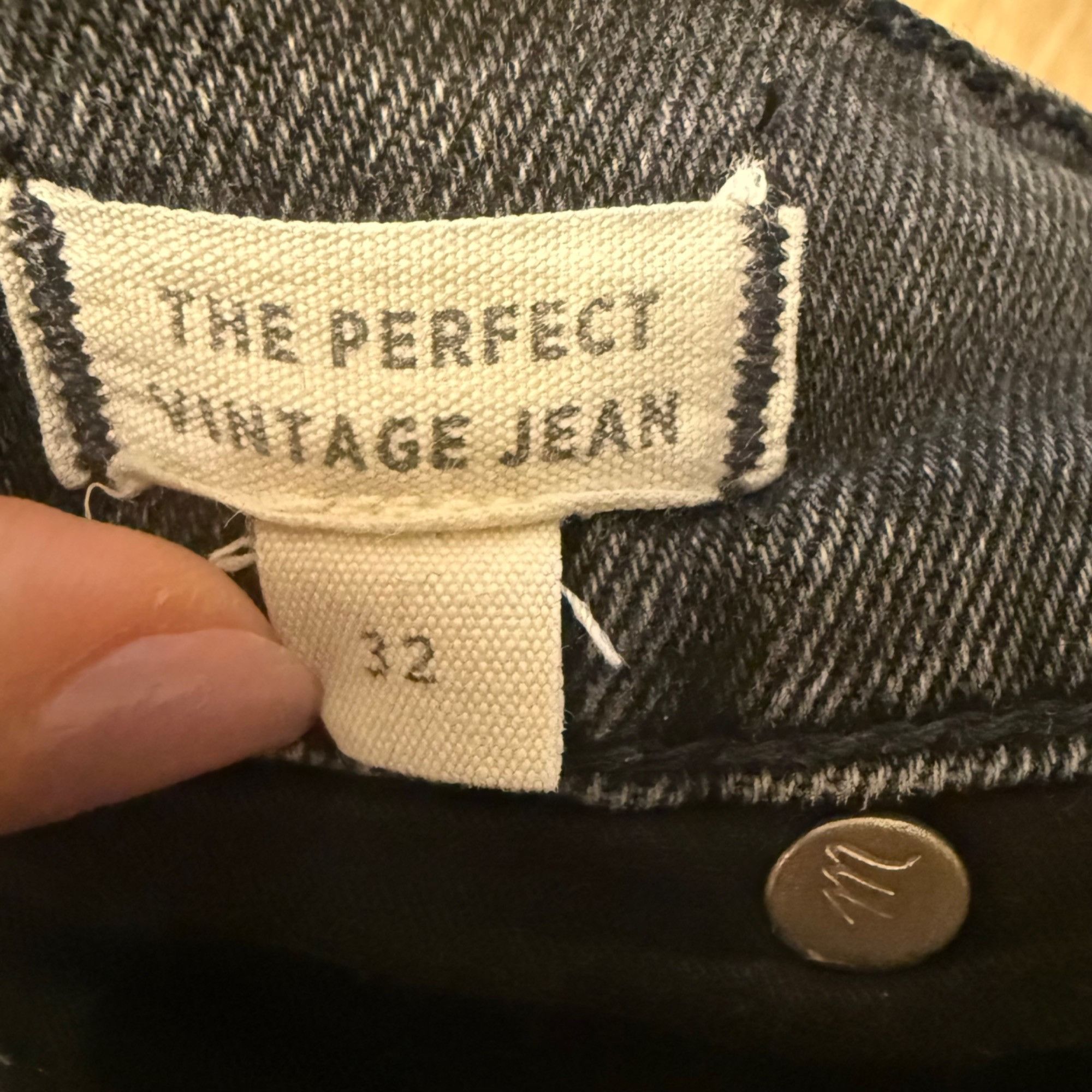 Madewell Madewell The Perfect Vintage Jean Black High Rise Cropped Ra Size 24" / US 00 / IT 34 - 4 Thumbnail
