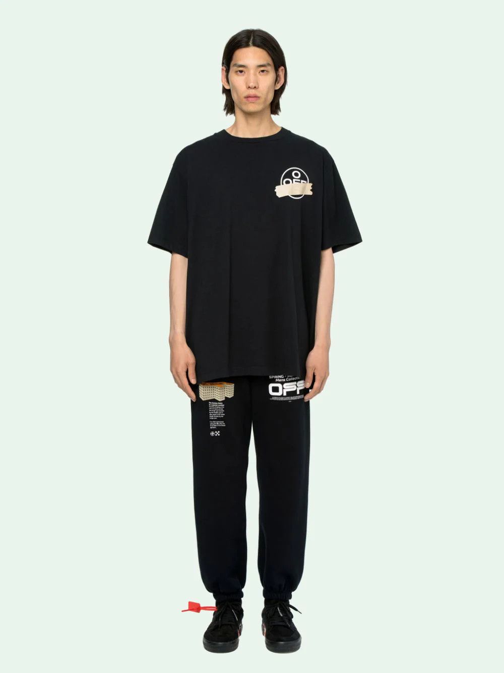 Off-White Black Tape Arrows Logo Oversized T-Shirt Size US L / EU 52-54 / 3 - 4 Thumbnail