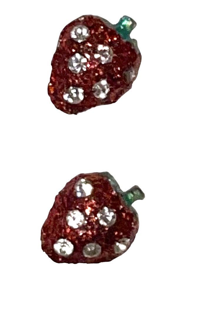 Swarovski Swarovski Crystal Mini Vibrant Strawberry Earrings Size ONE SIZE - 5 Thumbnail