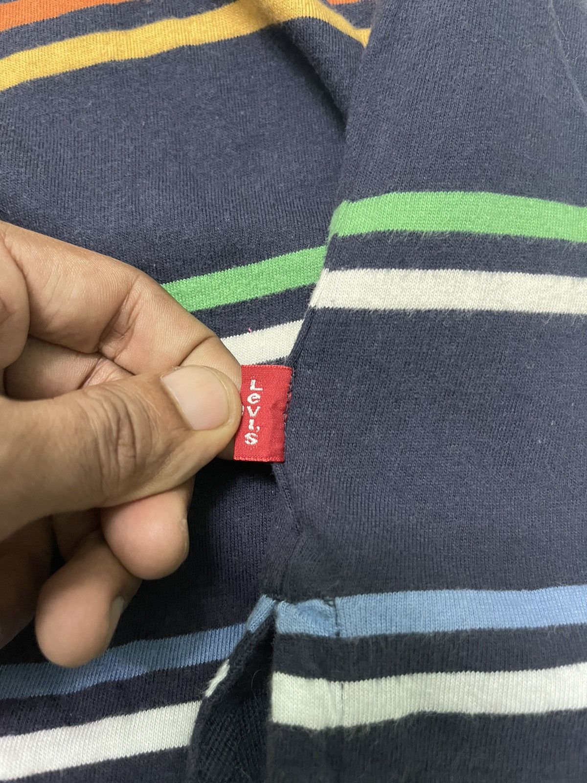 Japanese Brand × Levi's Vintage Clothing × Vintage 90s LEVIS STRIPES POLO SHIRT RARE DESIGN Size US M / EU 48-50 / 2 - 12 Thumbnail
