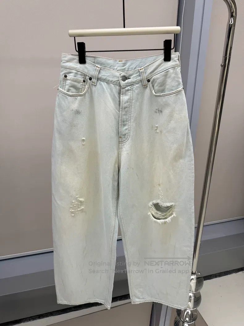 Acne Studios Acne Studios Distressed and ripped men's wide-leg jeans Size US 28 / EU 44 - 1 Thumbnail