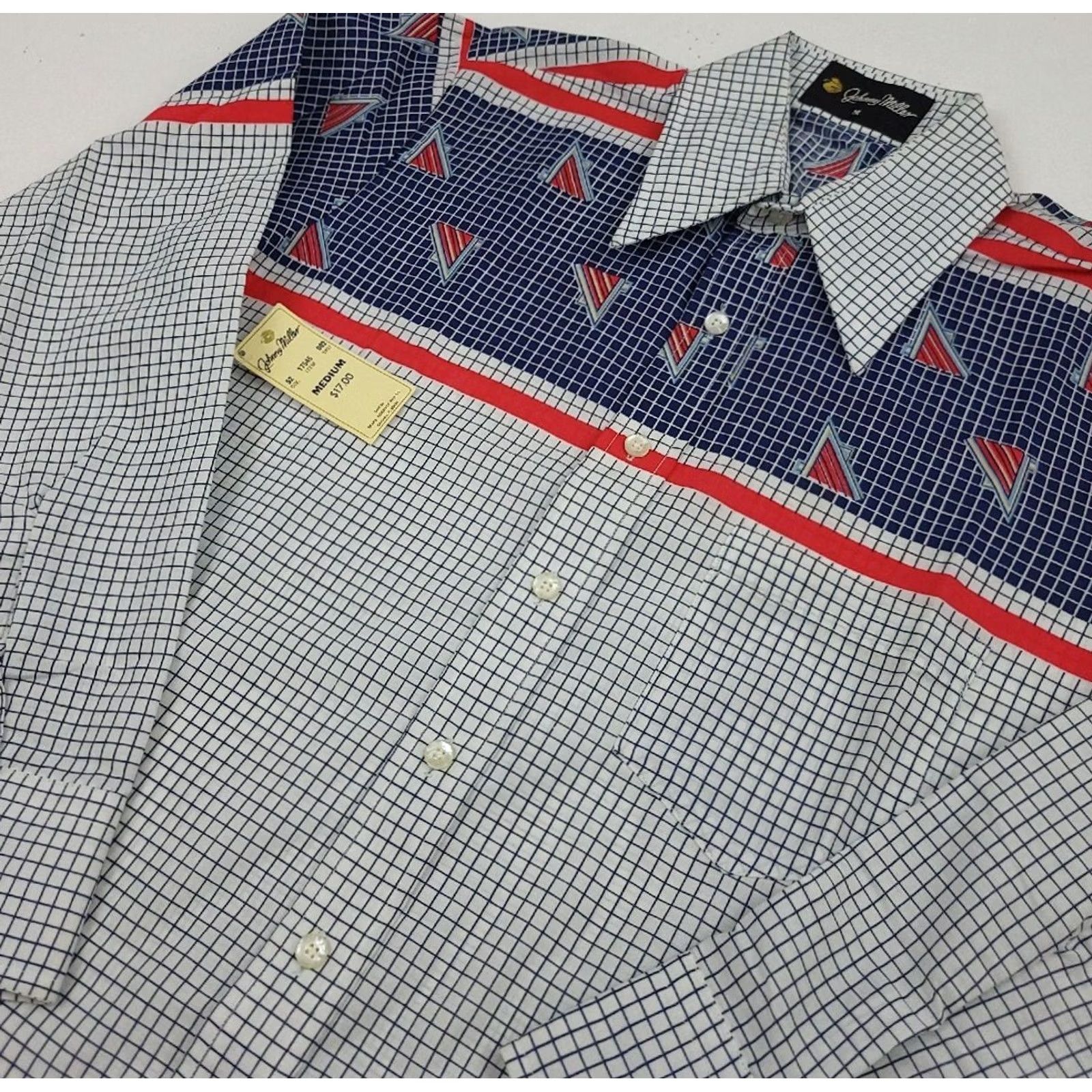Sears VINTAGE Johnny Miller Shirt Rare Deadstock NWT Pattern Sears USA 70s Disco Golf Size US M / EU 48-50 / 2 - 2 Thumbnail