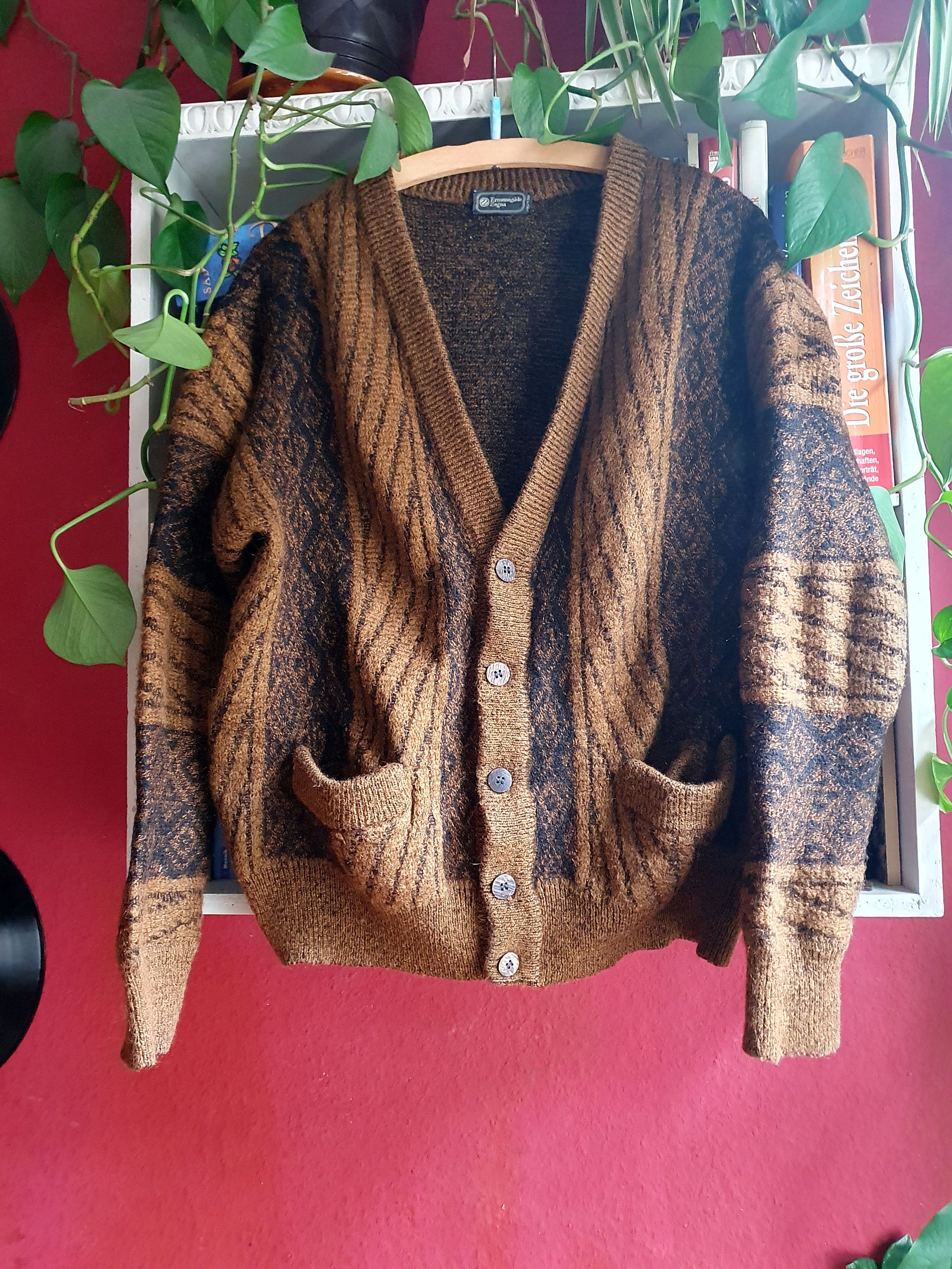 Ermenegildo Zegna Vintage Ermenegildo Zegna Textured Mohair-Blend Cardigan Size US S / EU 44-46 / 1 - 2 Thumbnail