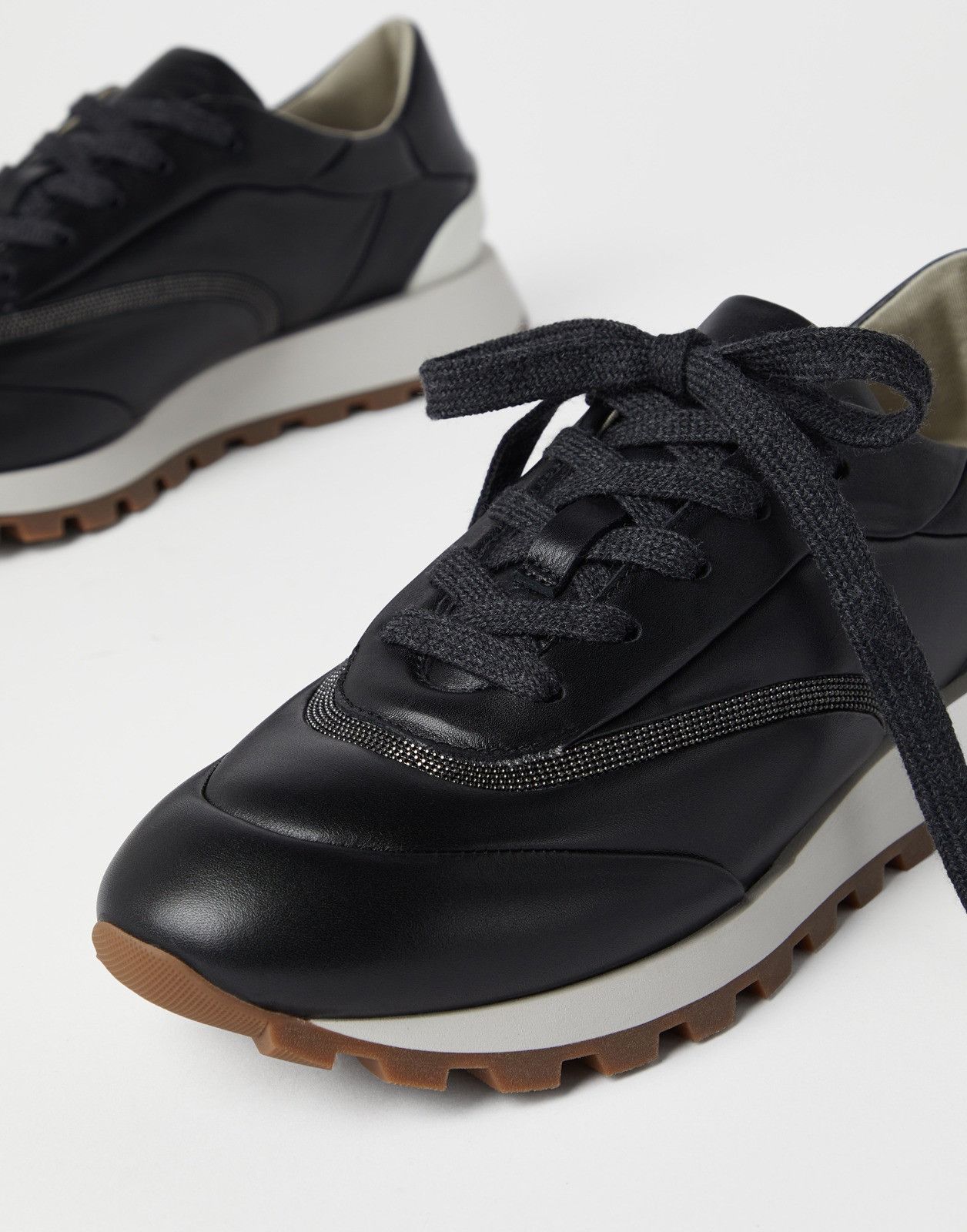 Brunello Cucinelli o1la1rc1a1025 Low-Top Sneakers in Black Size US 8 / IT 38 - 3 Thumbnail