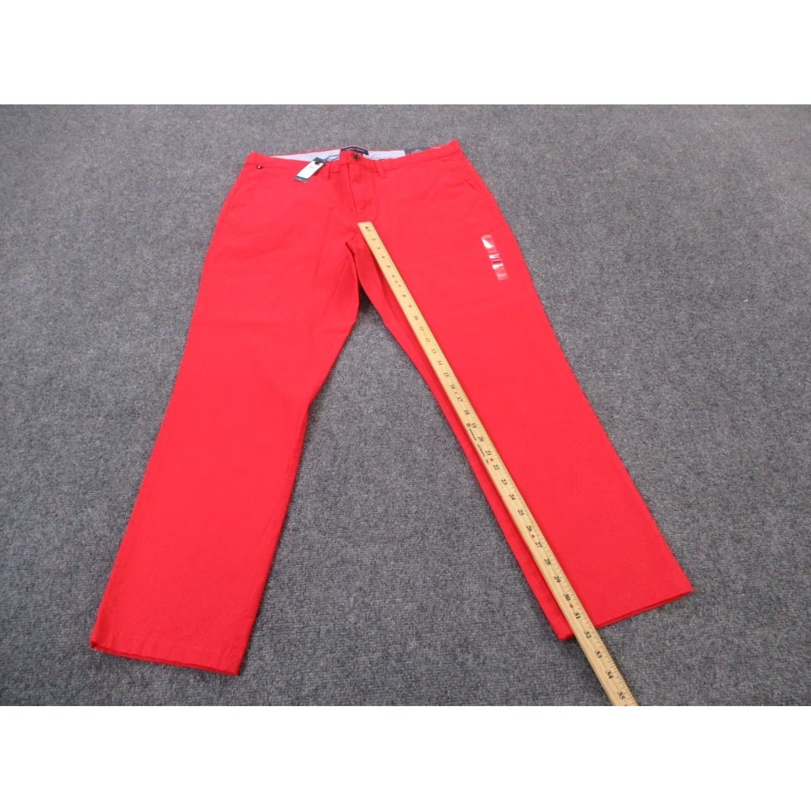 Tommy Hilfiger Tommy Hilfiger Pants Men 36 x 30 Red Slim Fit Stretch Straight Preppy Casual NEW Pants Regular 36 Red Straight Mens Size US 36 / EU 52 - 3 Thumbnail