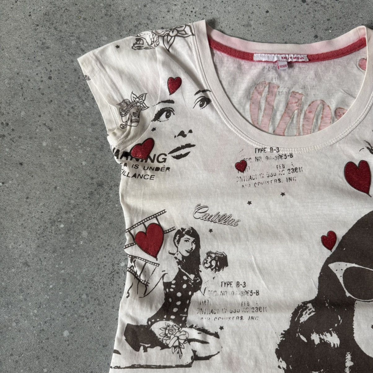 Hysteric Glamour Amazing Y2K Sexy Lady Printed Vintage T-Shirt Size S / US 4 / IT 40 - 2 Thumbnail